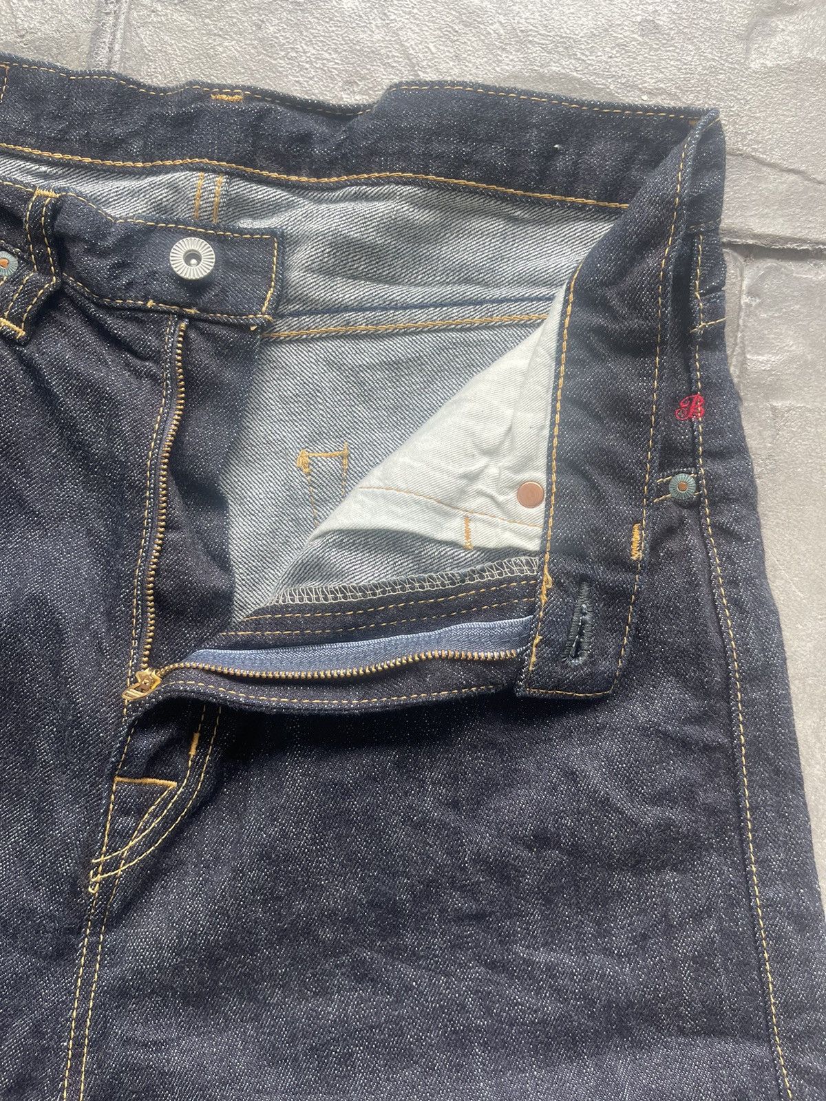 Spellbound JAPAN MADE Domingo B High Rise Leather Patch Denim Size US 31 - 6 Thumbnail