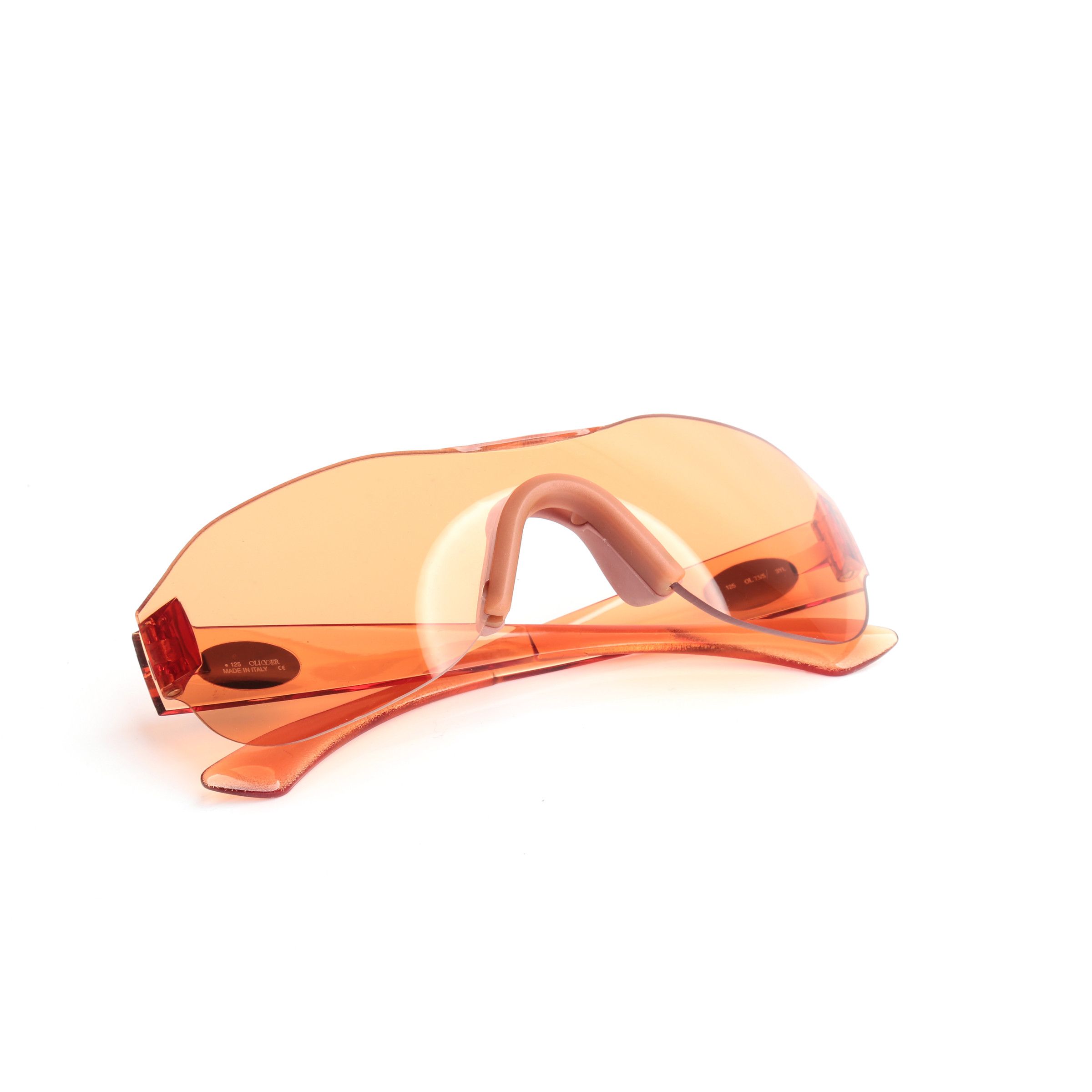 Orange rimless sunglasses best sale