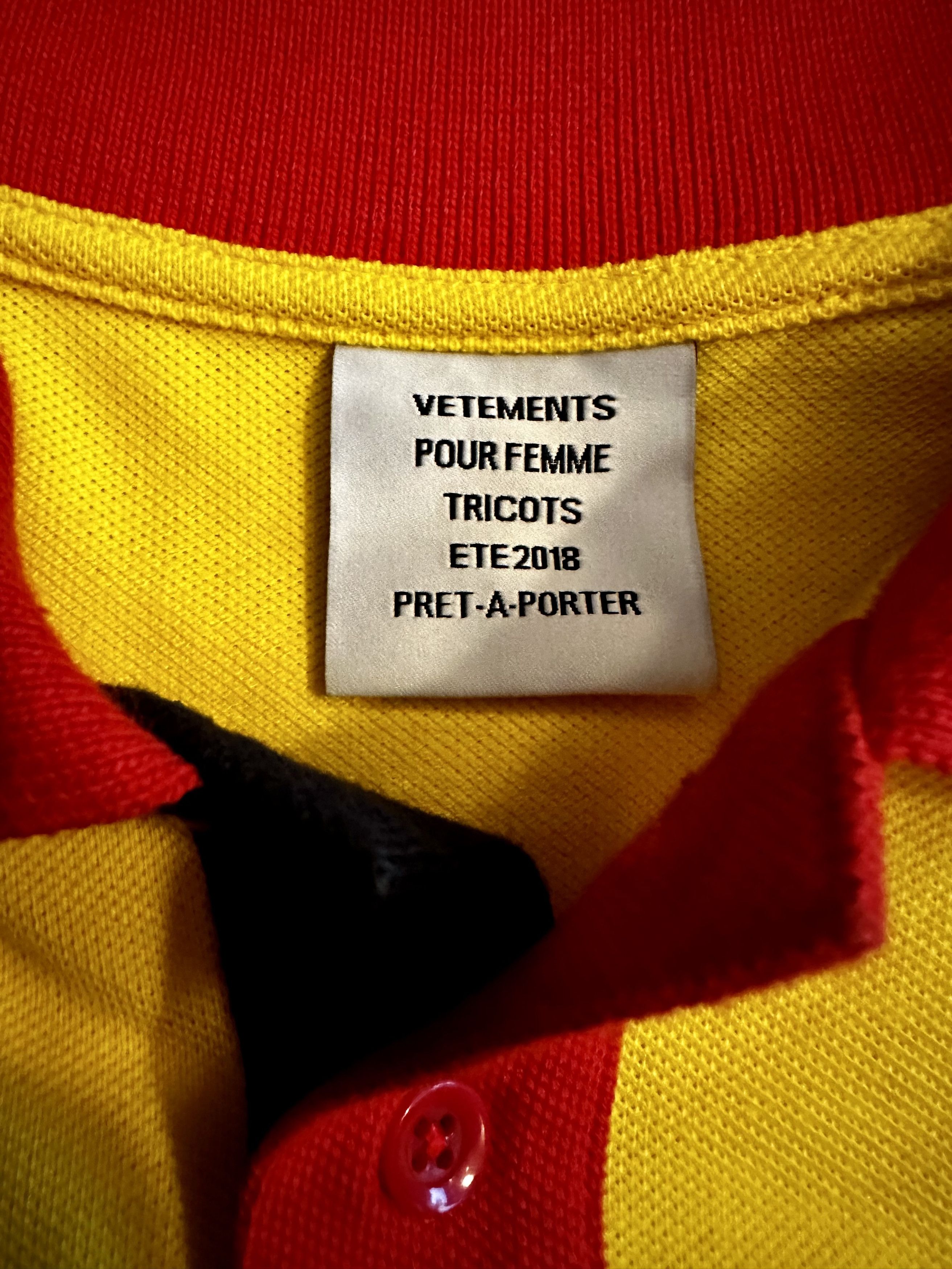 Vetements SS18 Colourblock DHL Reversible Polo Shirt Tee Size US S / EU 44-46 / 1 - 6 Thumbnail