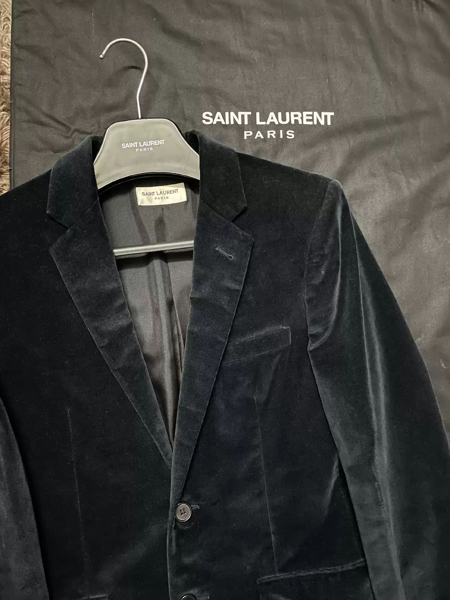 Pre-owned Saint Laurent Blazer Size 46 In Black