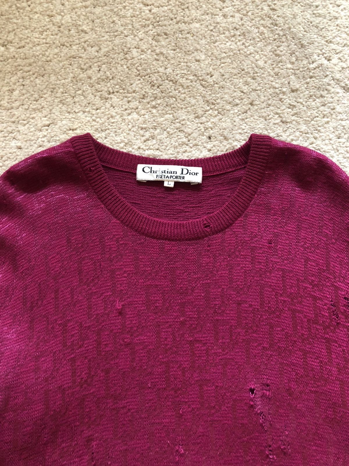 Dior 1990s Christian Dior distressed Knit Size S / US 4 / IT 40 - 3 Thumbnail