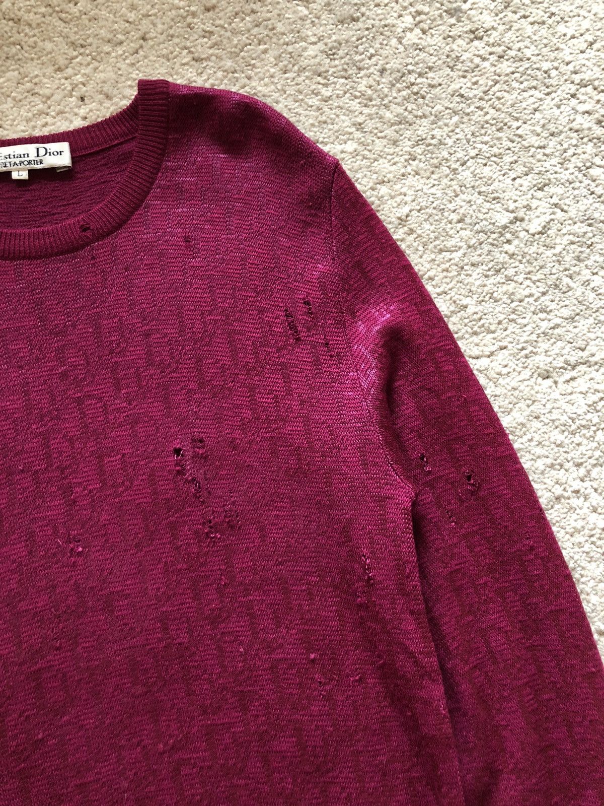 Dior 1990s Christian Dior distressed Knit Size S / US 4 / IT 40 - 2 Thumbnail