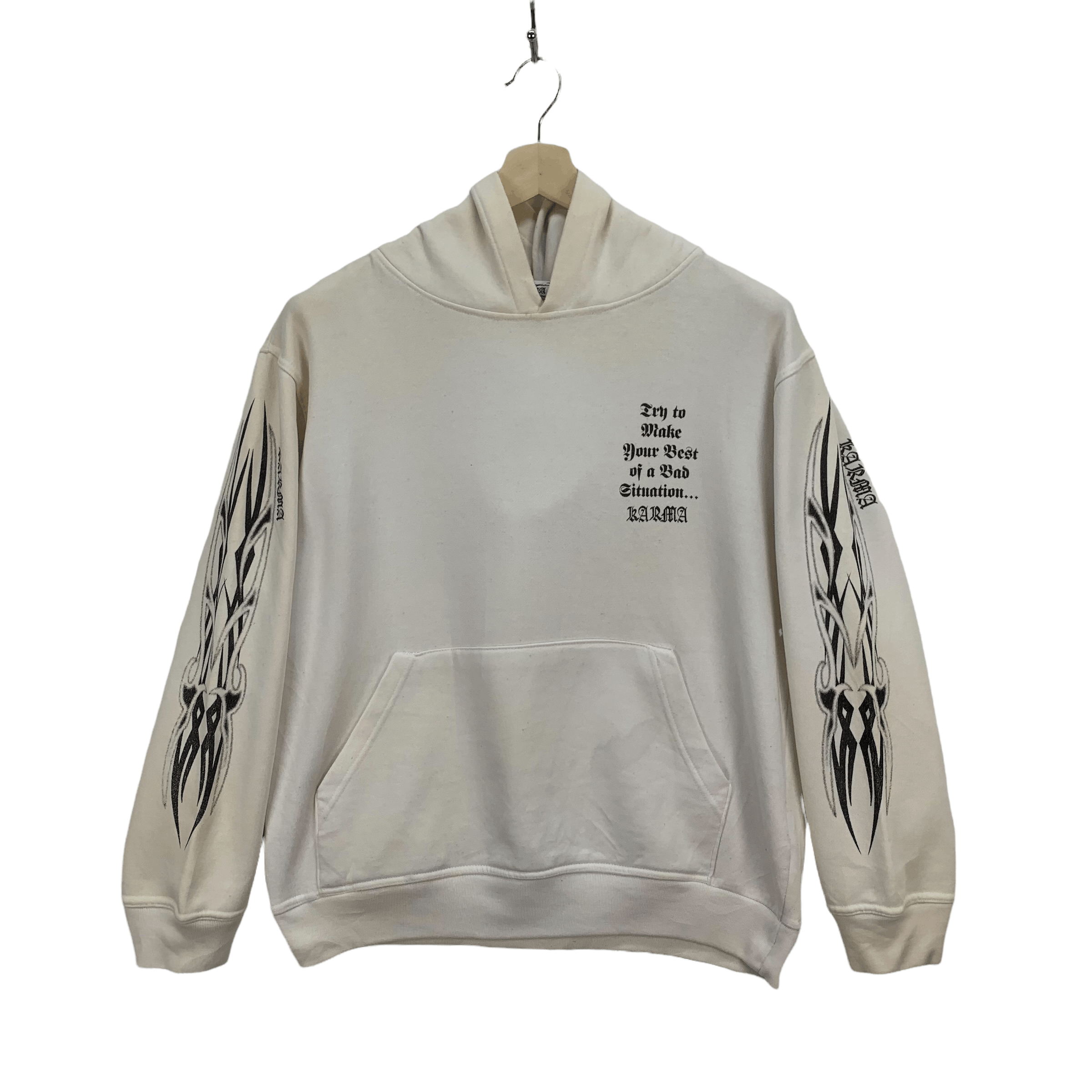 Japanese Brand Rare Karma Graphic Printed Pullover Hoodies #3841-133 Size US M / EU 48-50 / 2 - 7 Thumbnail