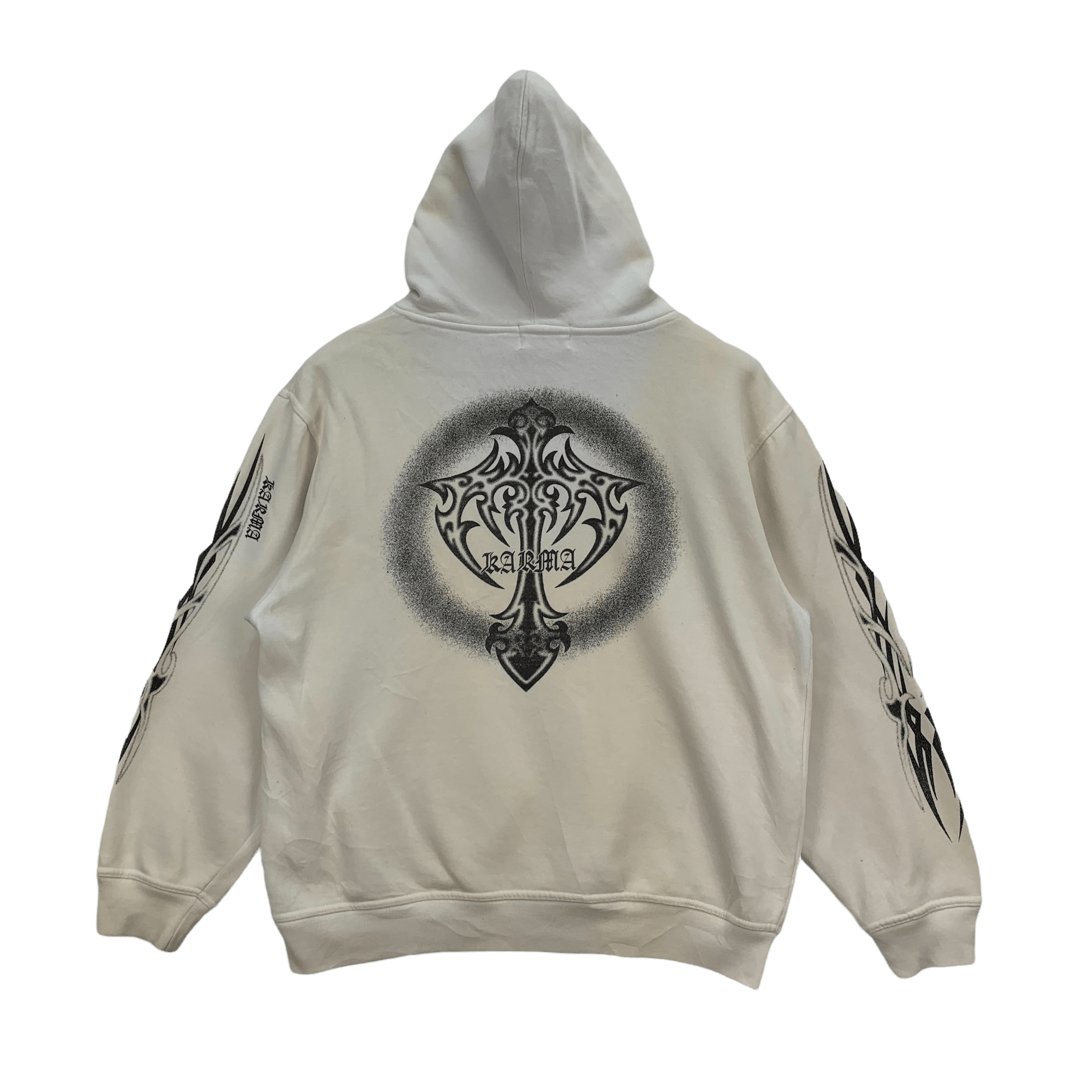 Japanese Brand Rare Karma Graphic Printed Pullover Hoodies #3841-133 Size US M / EU 48-50 / 2 - 1 Thumbnail