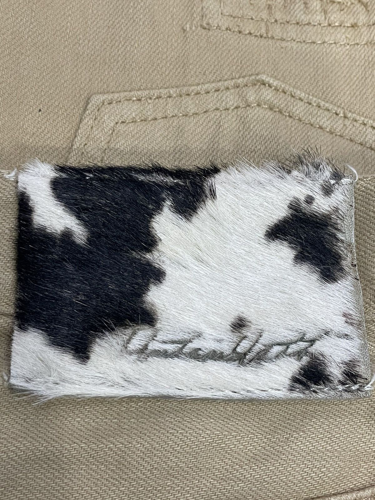 Rei Kawakubo × Tornado Mart Vintage Blutenblatt Patchwork Flared Denim With Leather Belt Size US 32 / EU 48 - 12 Thumbnail