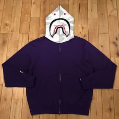 BAPE Color Camo Shark Full Zip Hoodie (FW22) Green Purple Men's