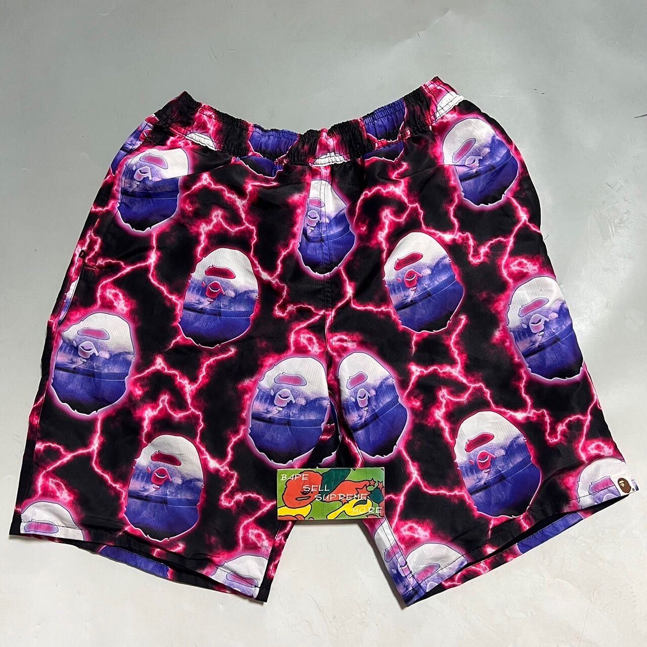 image of Bape Lightning Thunder Beach Short, Men's (Size 26)