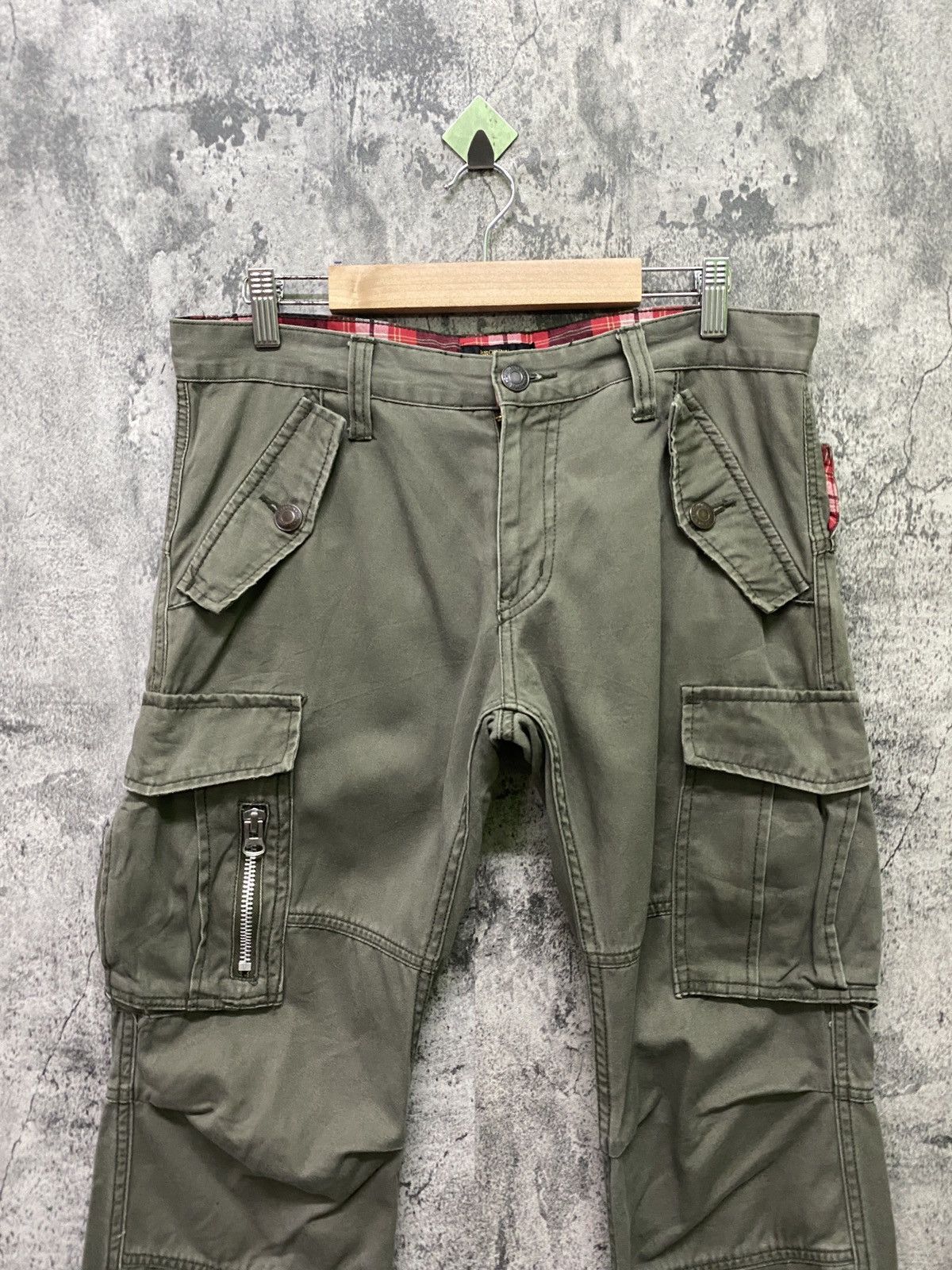 Japanese Brand Japan BROWNY Multipocket Cargo Double Waist Low Rise Pants Size US 30 / EU 46 - 3 Thumbnail
