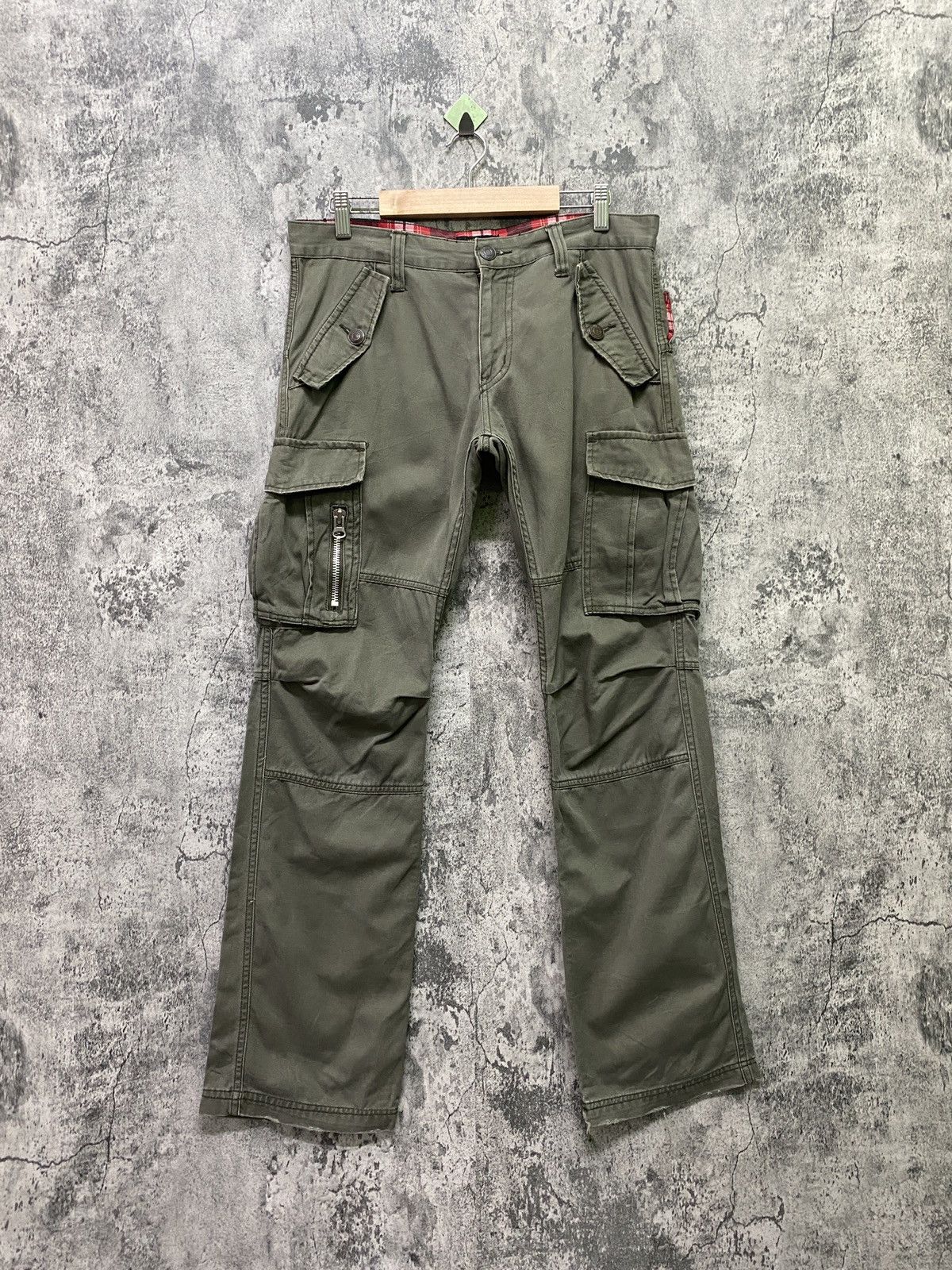 Japanese Brand Japan BROWNY Multipocket Cargo Double Waist Low Rise Pants Size US 30 / EU 46 - 1 Thumbnail