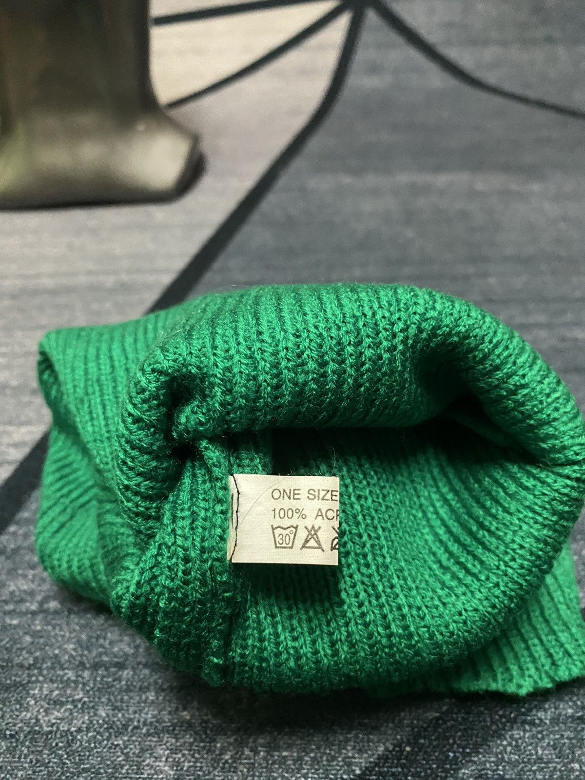 Japanese Brand Japanese Bunny Horn Ear Green Smile Beanie Hat Size ONE SIZE - 6 Thumbnail