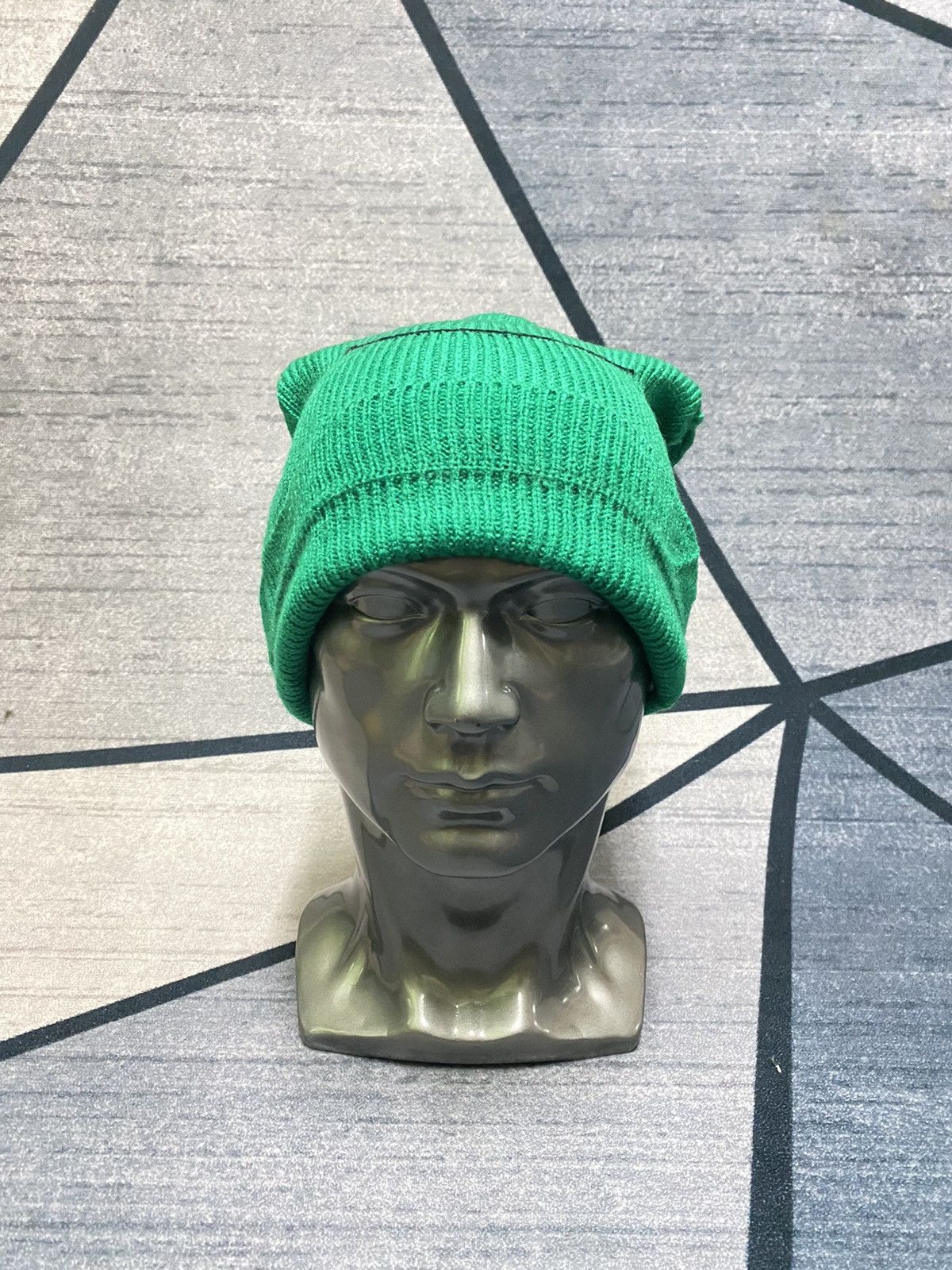 Japanese Brand Japanese Bunny Horn Ear Green Smile Beanie Hat Size ONE SIZE - 1 Thumbnail