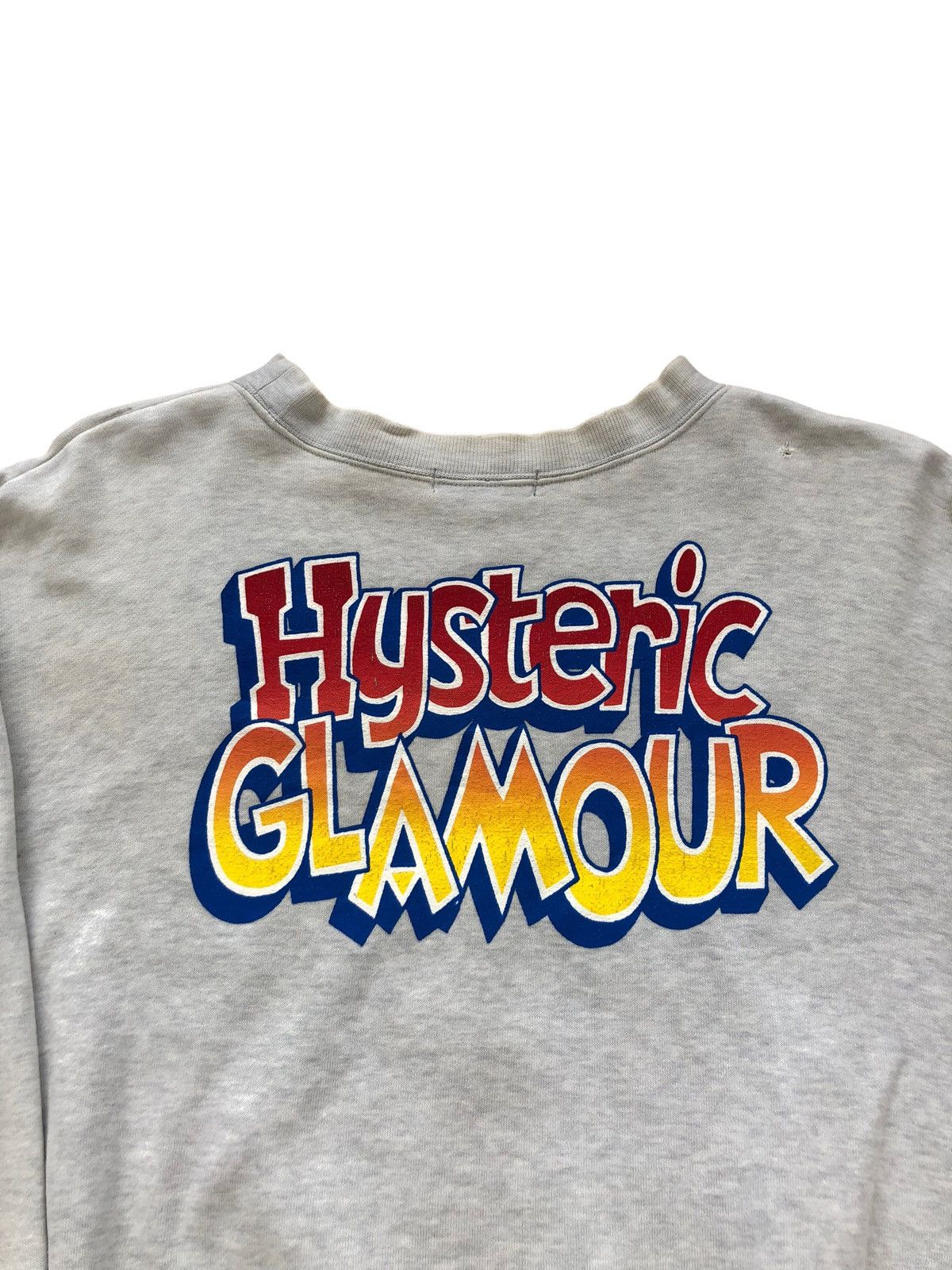 Hysteric Glamour 1990s Hysteric Glamour Thrashed Boxy Crop Sweatshirt Size US S / EU 44-46 / 1 - 2 Thumbnail