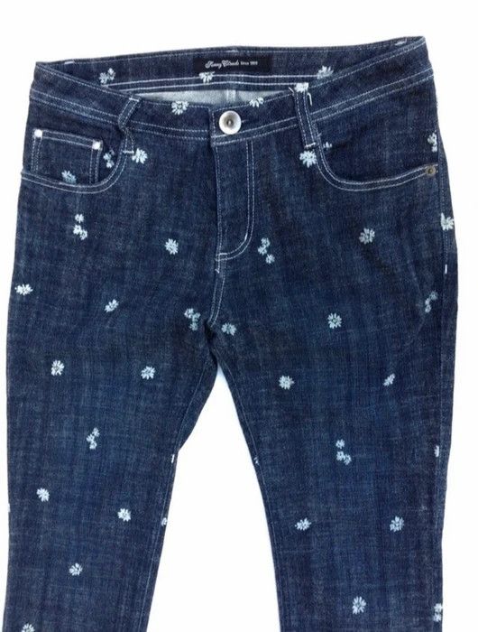 Japanese Brand Japanese Brand Sunny Cloud Overprinted Flower Denim Pant Size US 31 - 2 Thumbnail