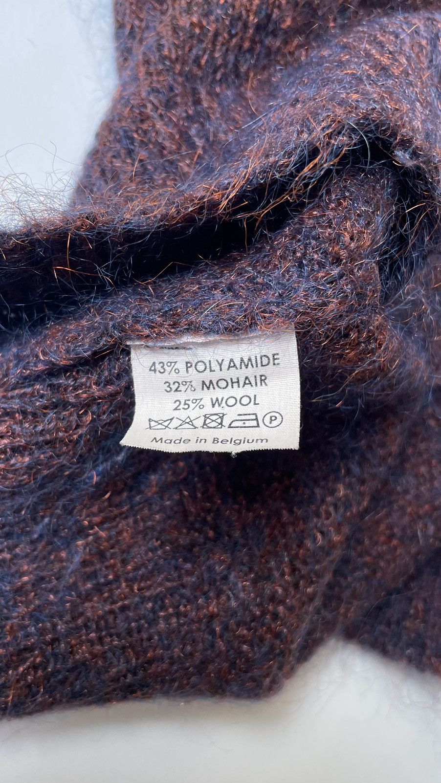Dries Van Noten Bronze/Blue Mohair Sweater Size US L / EU 52-54 / 3 - 6 Thumbnail
