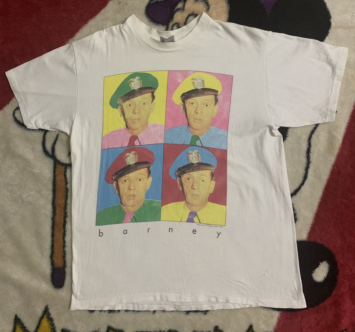 Vintage 90s AMERICAN TV SHOW BARNEY ANDY GRIFFITH SHOW ANDY WARHOLL Size US L / EU 52-54 / 3 - 2 Thumbnail