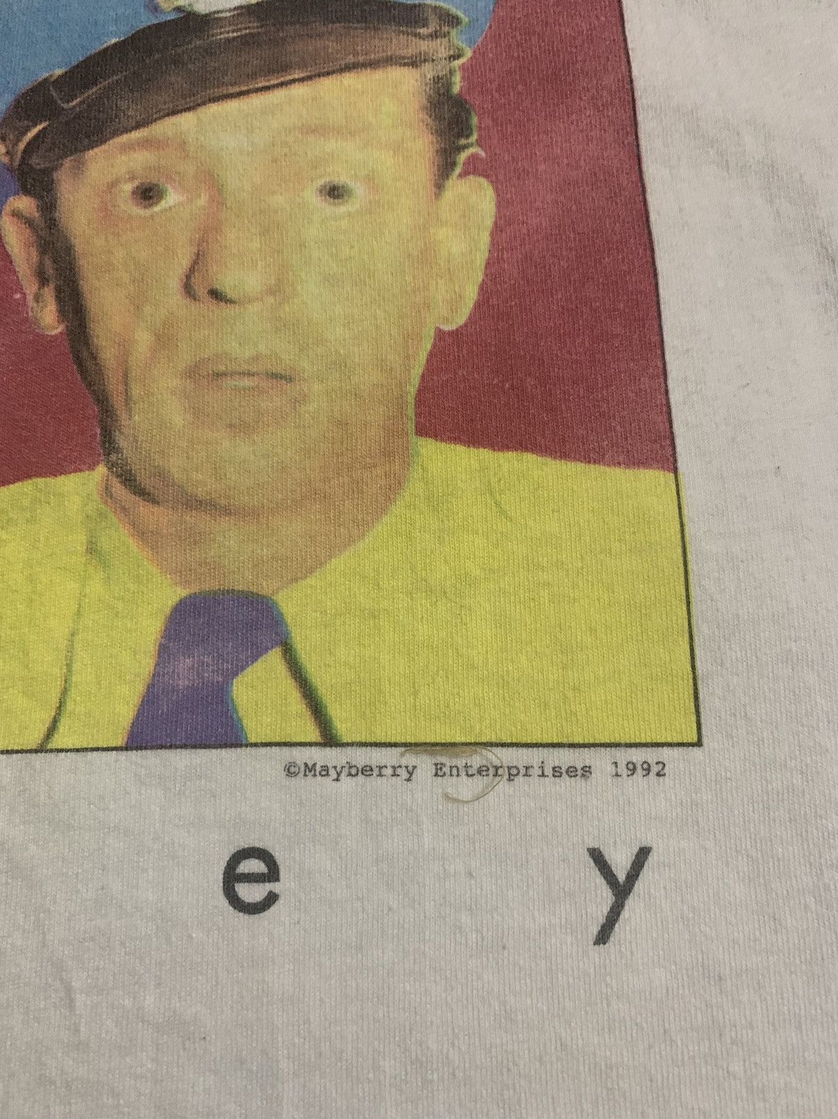 Vintage 90s AMERICAN TV SHOW BARNEY ANDY GRIFFITH SHOW ANDY WARHOLL Size US L / EU 52-54 / 3 - 4 Thumbnail