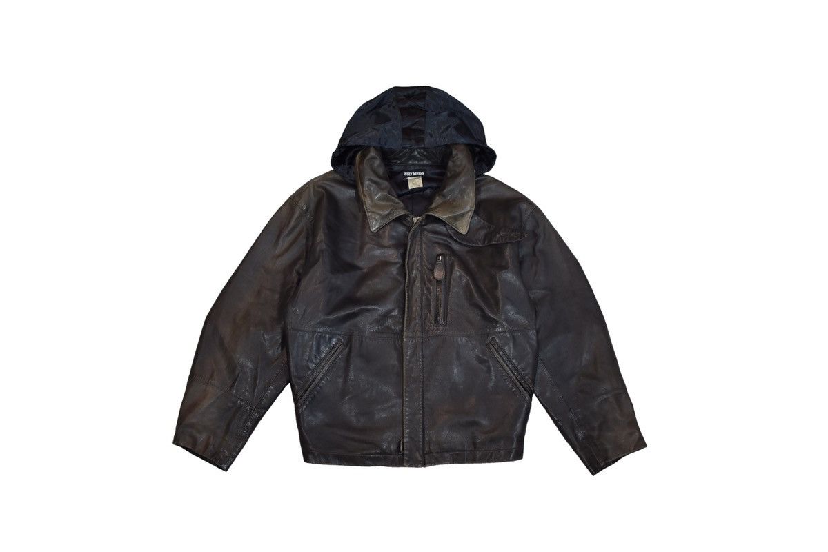 ジャケット・アウター ISSEY MIYAKE 90's leater zip hood