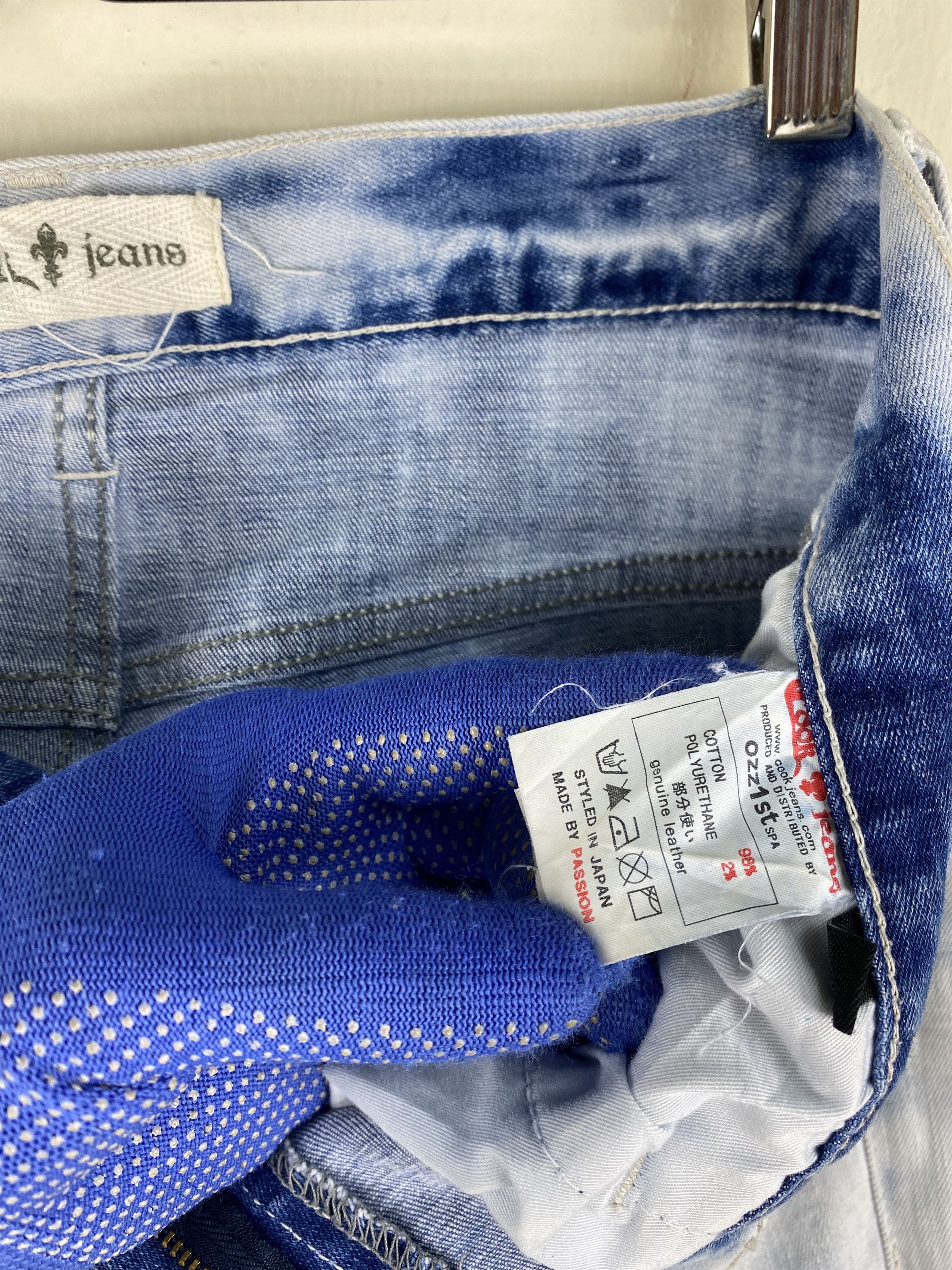 Japanese Brand Japanese bikers jean Cook brand spike rivet skinny Size US 29 - 8 Thumbnail