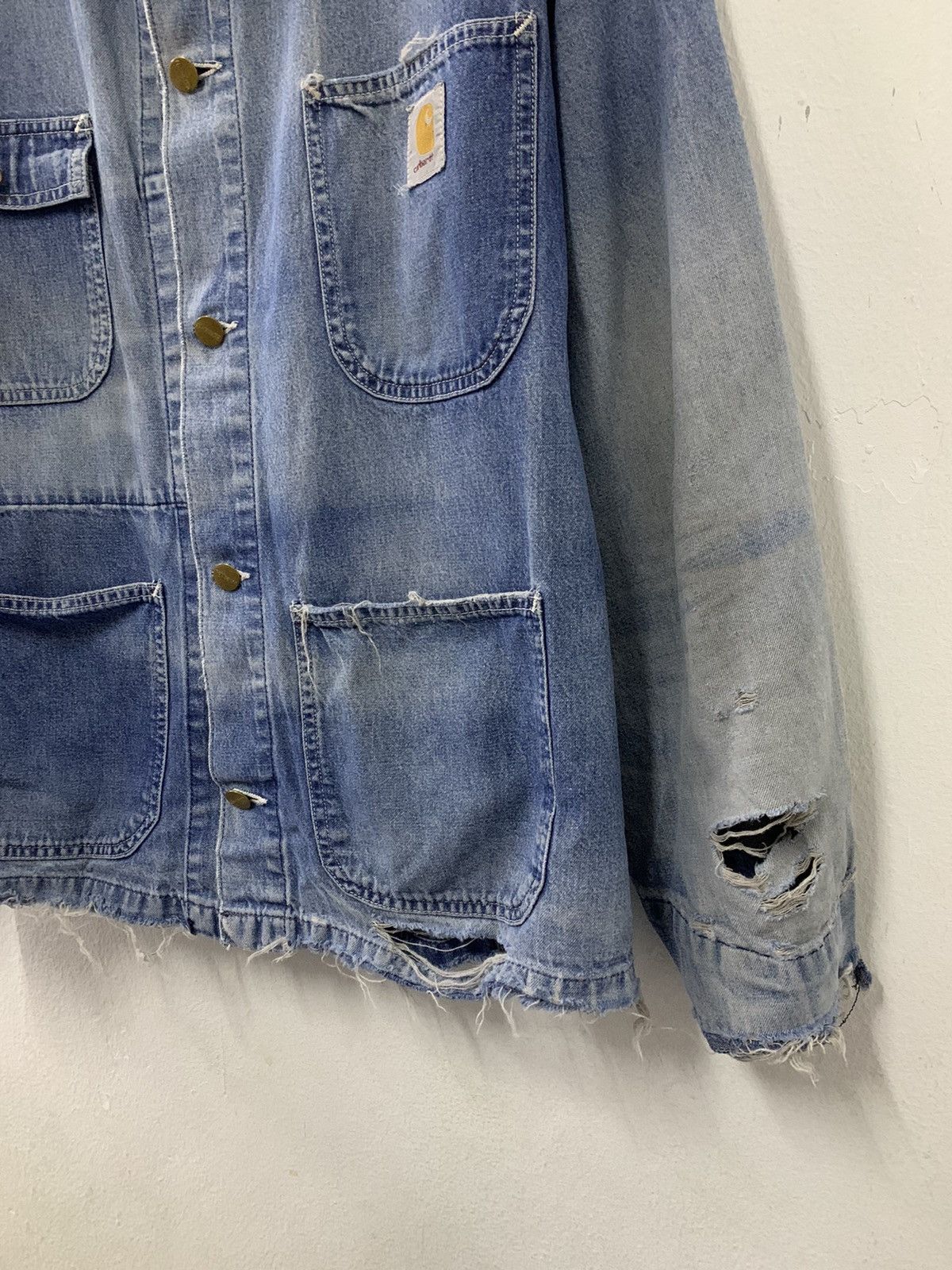 Carhartt Vintage Carhartt Thrashed Chore Denim 90s Size US M / EU 48-50 / 2 - 3 Thumbnail