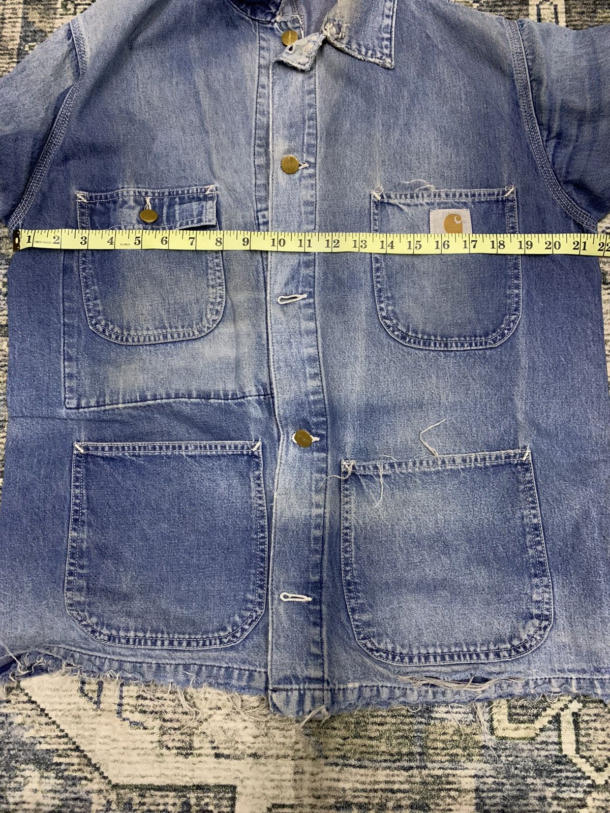 Carhartt Vintage Carhartt Thrashed Chore Denim 90s Size US M / EU 48-50 / 2 - 10 Thumbnail