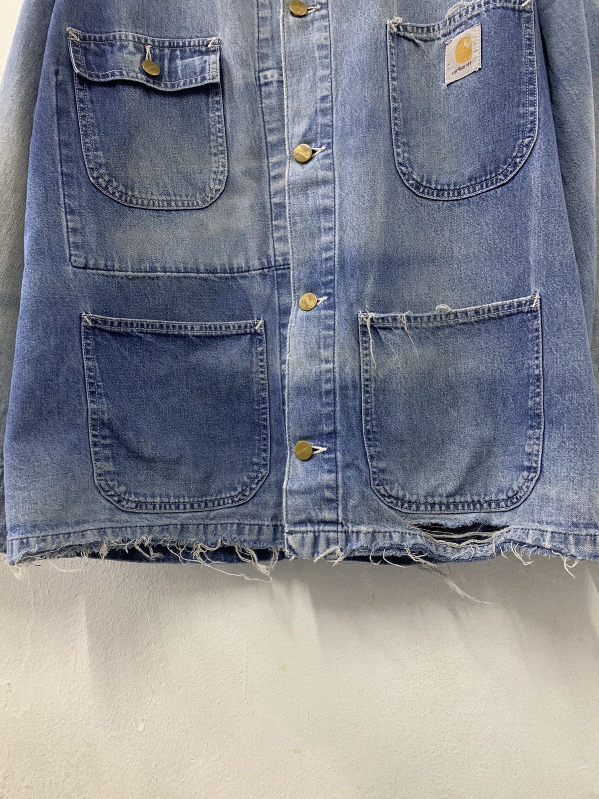 Carhartt Vintage Carhartt Thrashed Chore Denim 90s Size US M / EU 48-50 / 2 - 9 Thumbnail