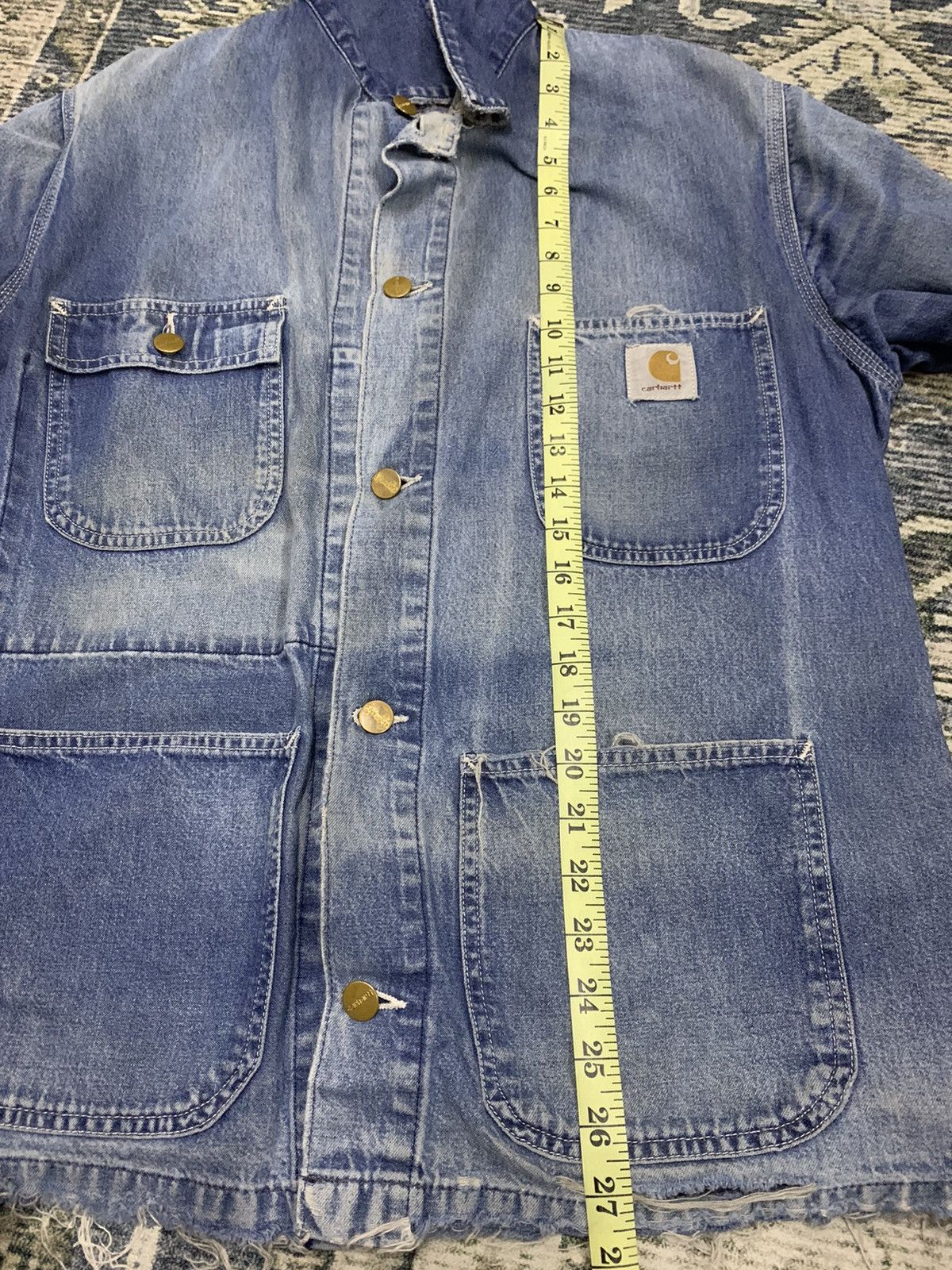 Carhartt Vintage Carhartt Thrashed Chore Denim 90s Size US M / EU 48-50 / 2 - 11 Thumbnail