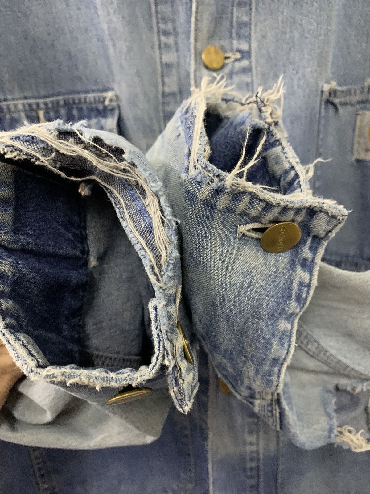 Carhartt Vintage Carhartt Thrashed Chore Denim 90s Size US M / EU 48-50 / 2 - 5 Thumbnail