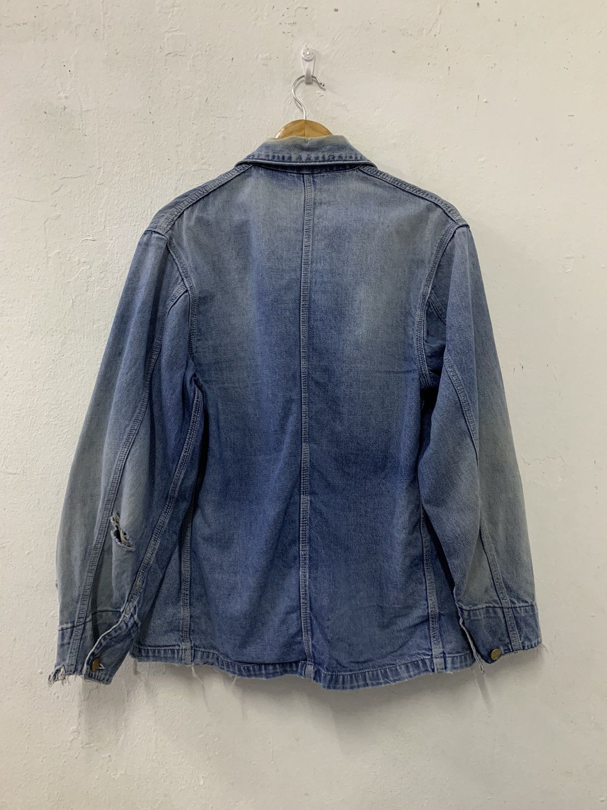 Carhartt Vintage Carhartt Thrashed Chore Denim 90s Size US M / EU 48-50 / 2 - 2 Thumbnail