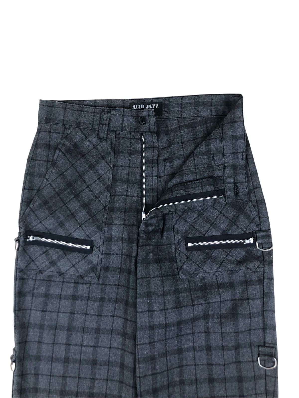 Japanese Brand × Seditionaries × Vintage 1990s Acid Jazz Japan Plaid Bondage Baggy Pant Size US 29 - 5 Thumbnail