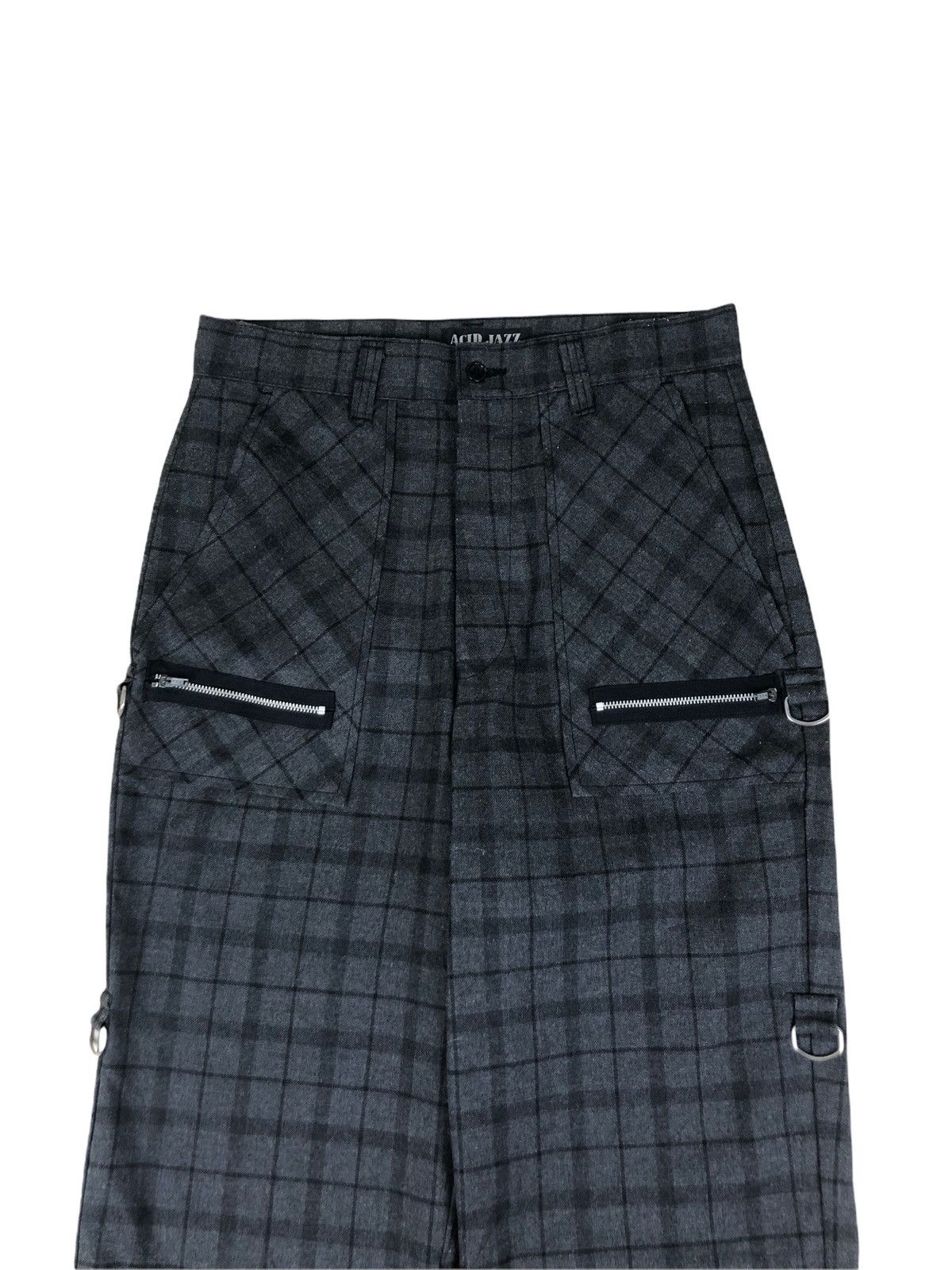 Japanese Brand × Seditionaries × Vintage 1990s Acid Jazz Japan Plaid Bondage Baggy Pant Size US 29 - 2 Thumbnail