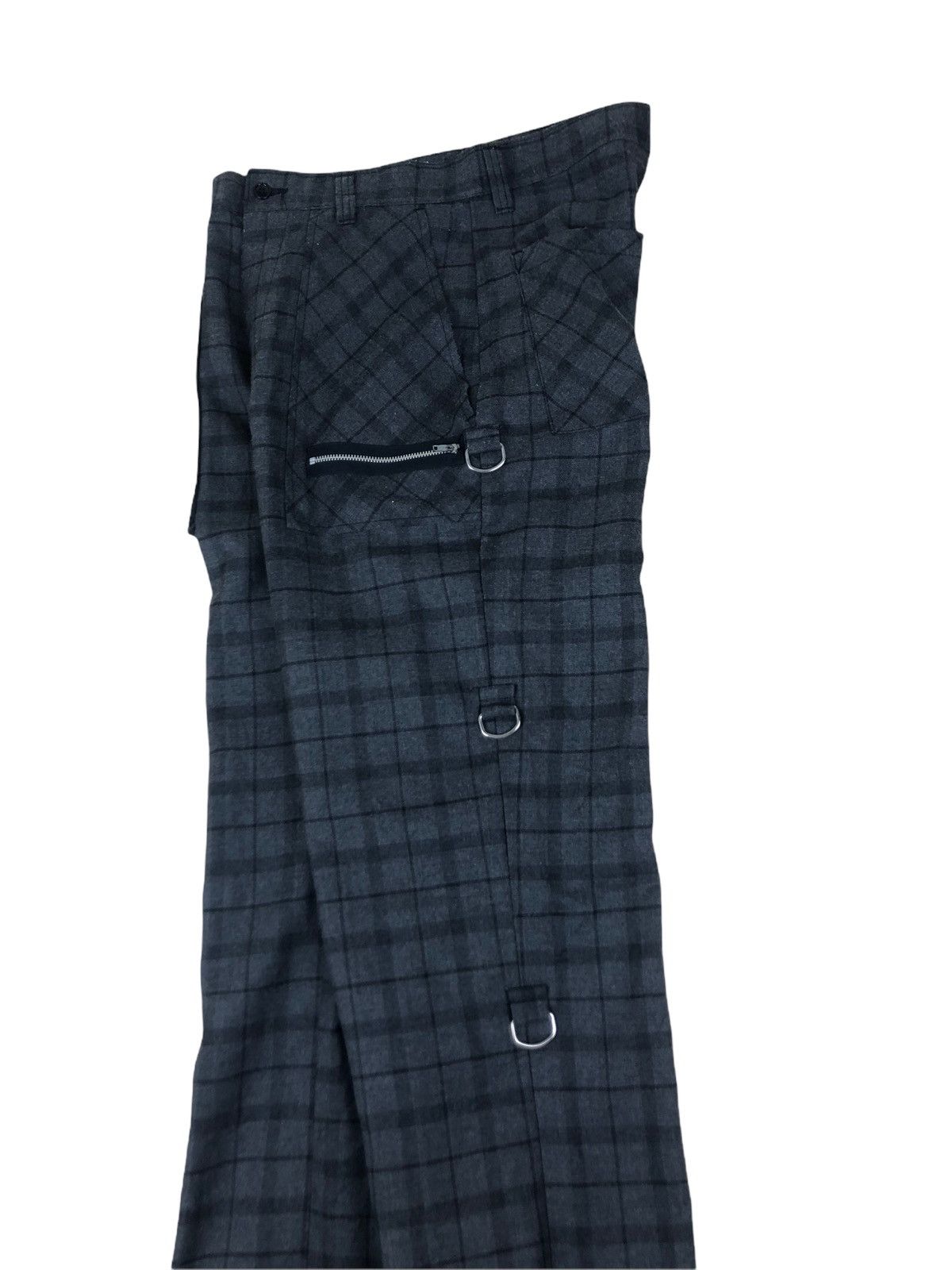 Japanese Brand × Seditionaries × Vintage 1990s Acid Jazz Japan Plaid Bondage Baggy Pant Size US 29 - 9 Thumbnail