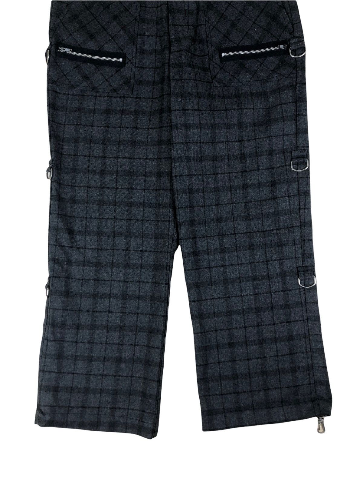 Japanese Brand × Seditionaries × Vintage 1990s Acid Jazz Japan Plaid Bondage Baggy Pant Size US 29 - 3 Thumbnail