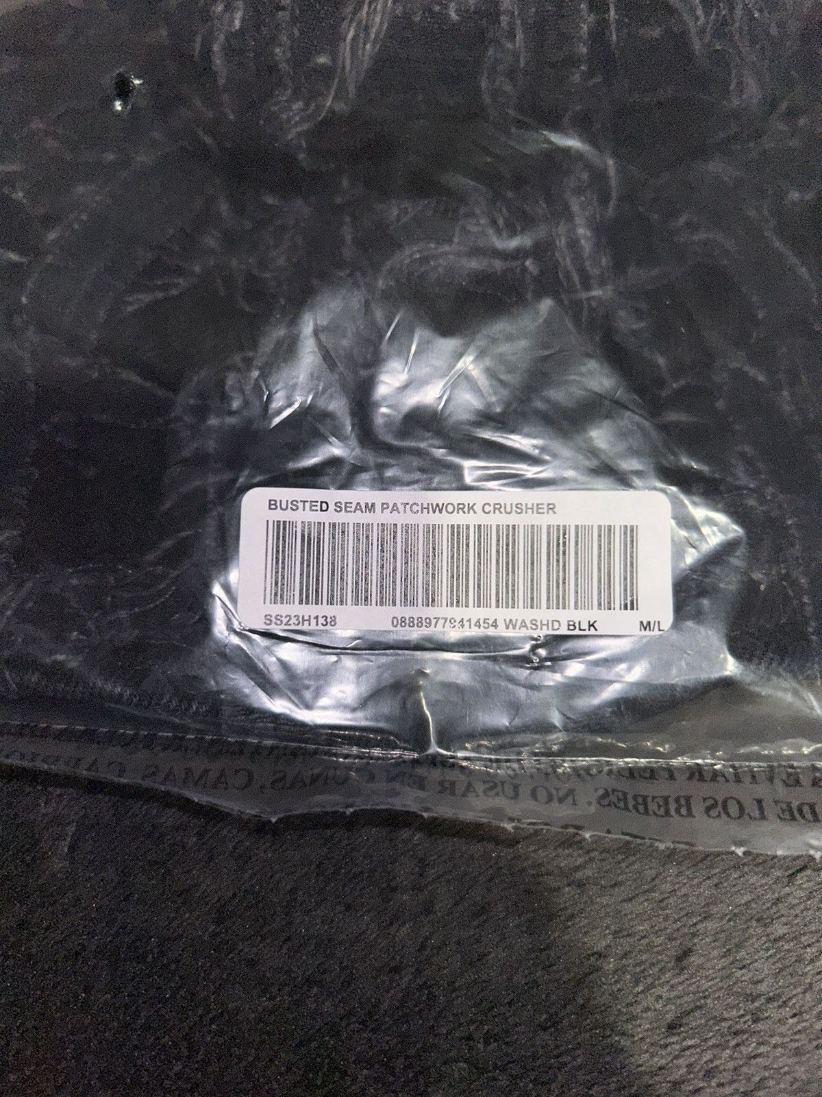 Supreme Supreme Black Patchwork Crusher Hat Size ONE SIZE - 2 Thumbnail