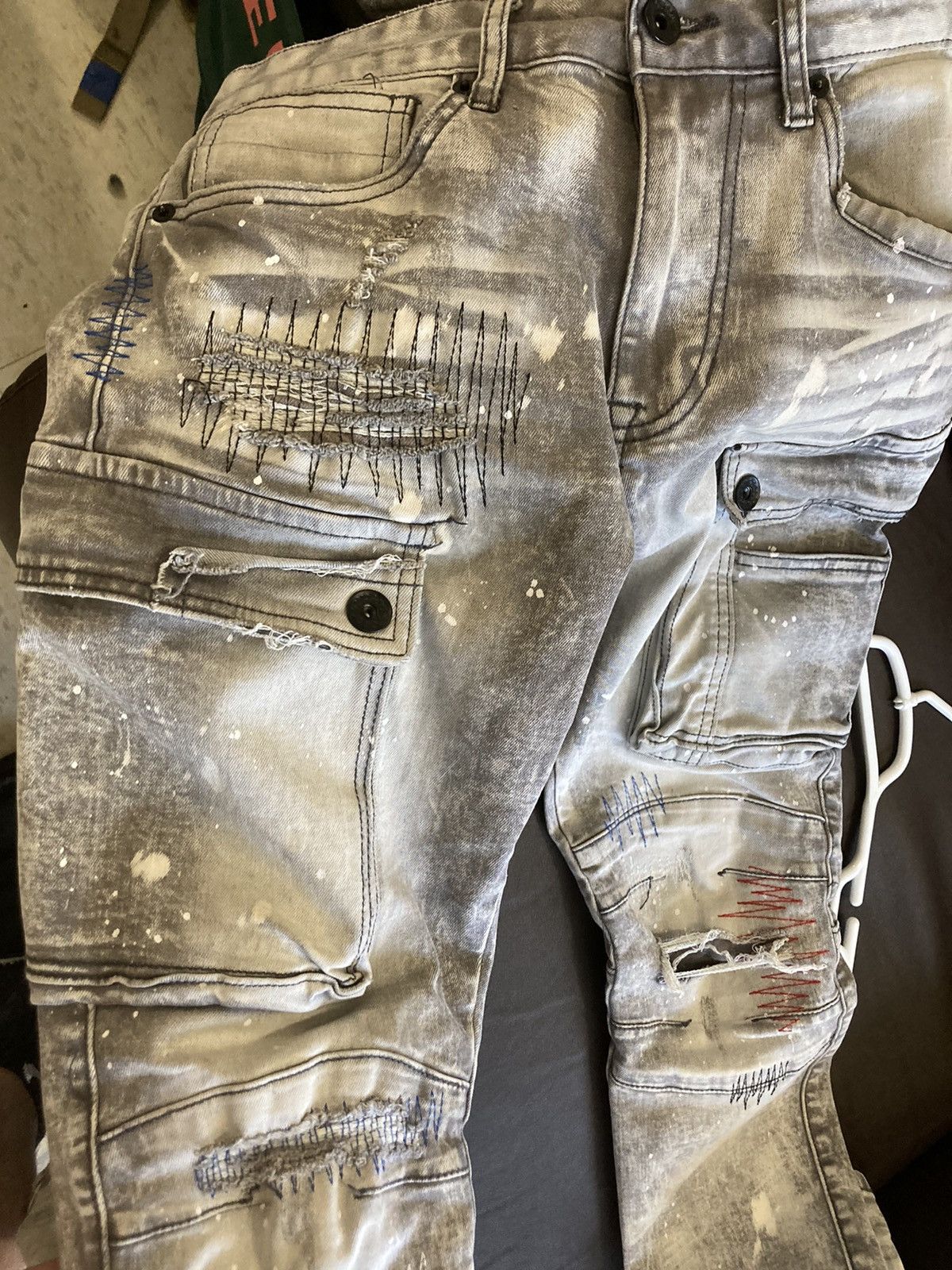 MNML Skinny Cargo Denim Size US 30 / EU 46 - 8 Thumbnail