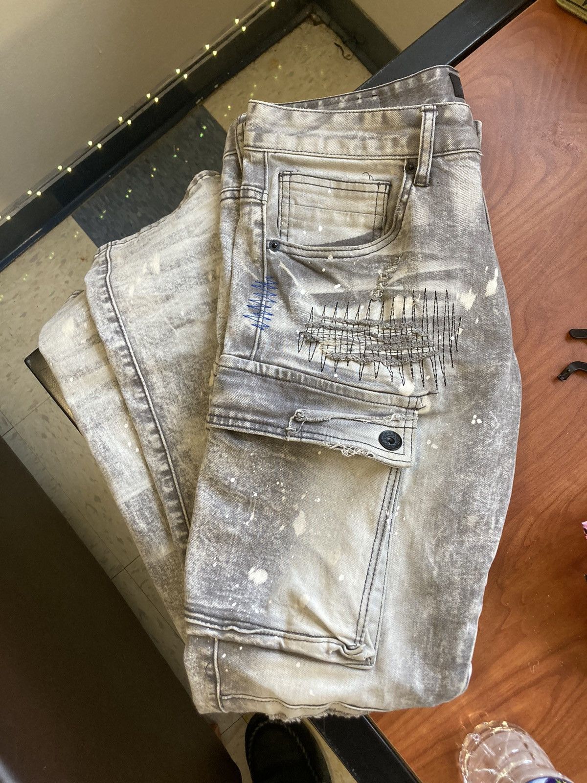 MNML Skinny Cargo Denim Size US 30 / EU 46 - 3 Thumbnail