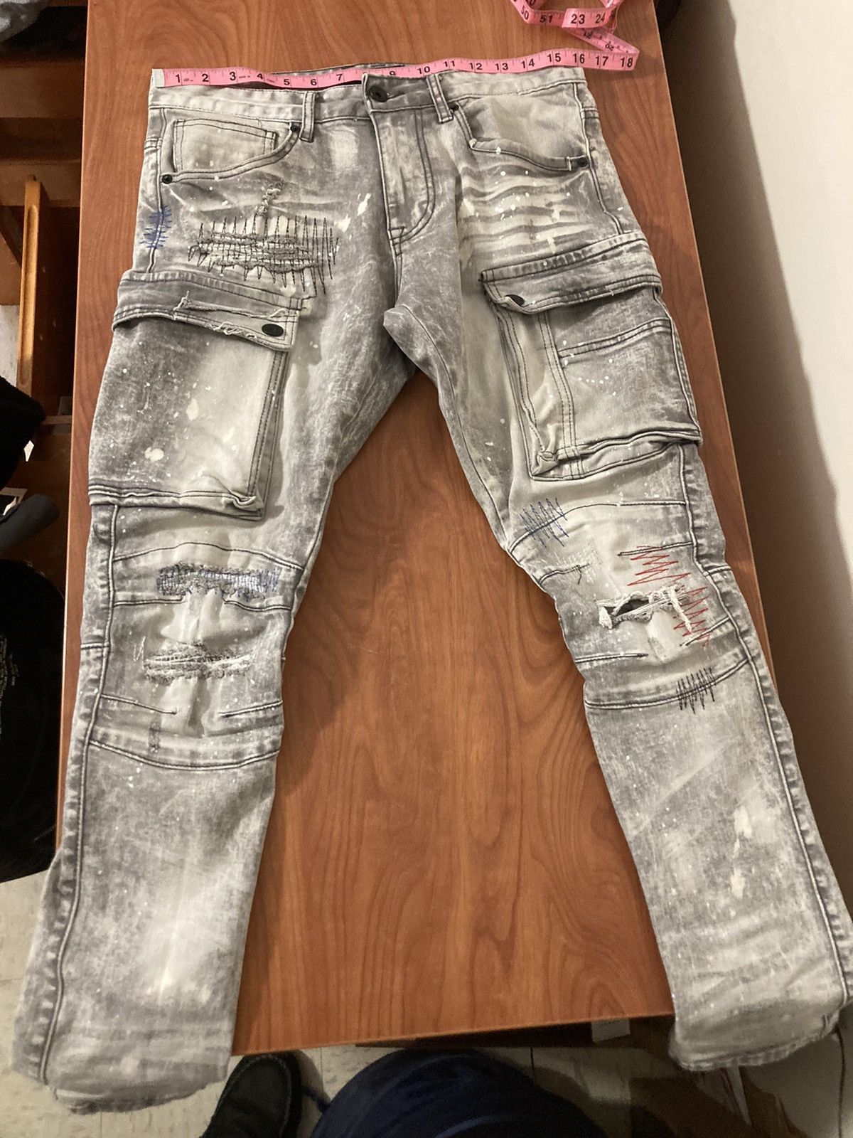 MNML Skinny Cargo Denim Size US 30 / EU 46 - 10 Thumbnail