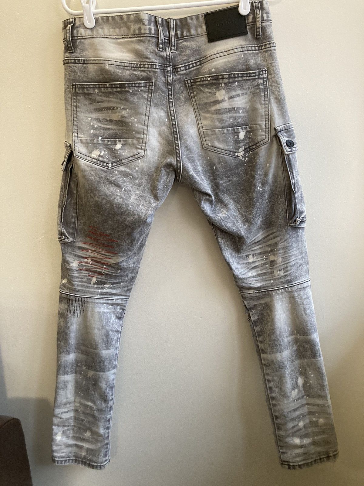 MNML Skinny Cargo Denim Size US 30 / EU 46 - 2 Thumbnail