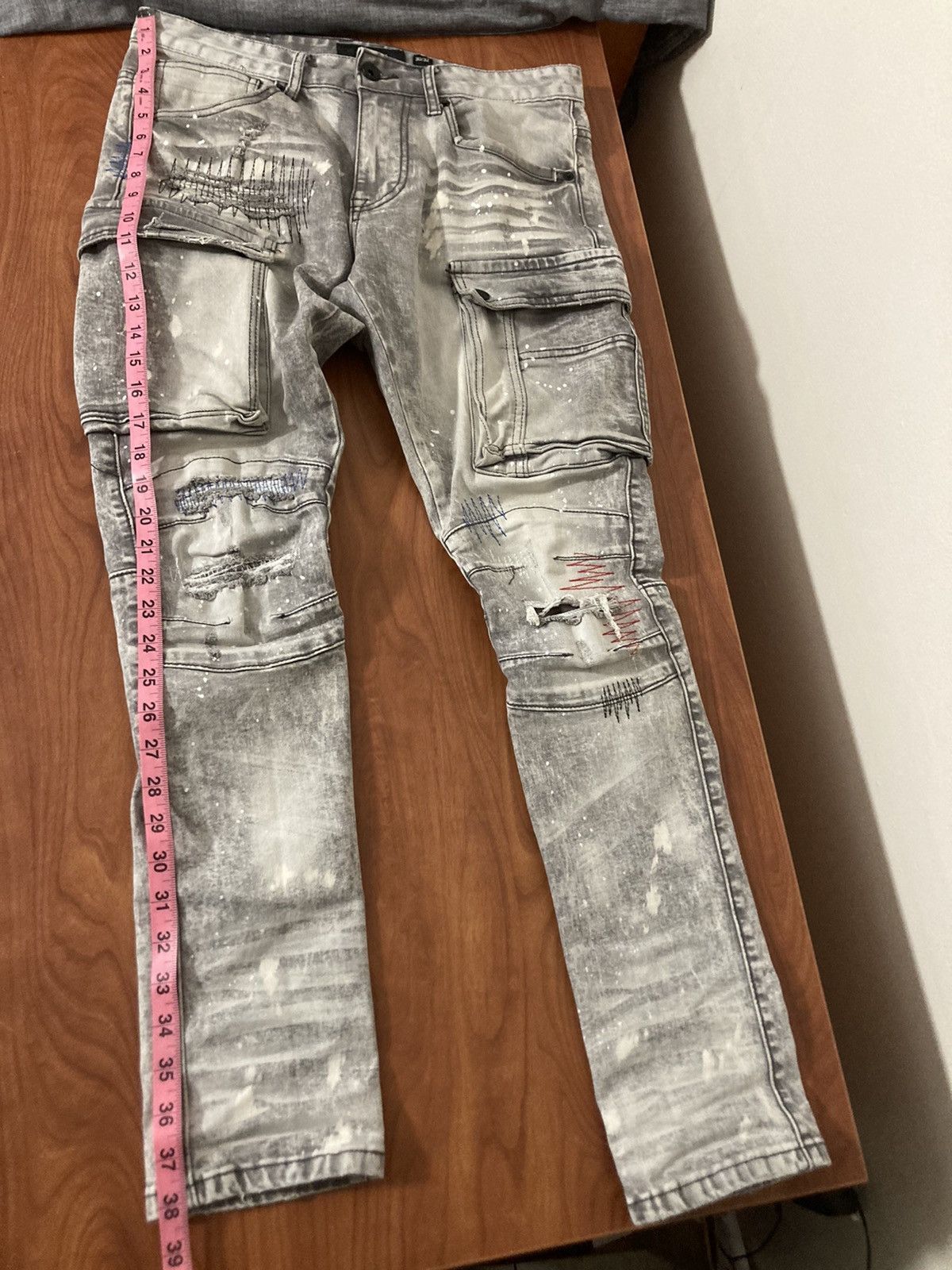 MNML Skinny Cargo Denim Size US 30 / EU 46 - 11 Thumbnail