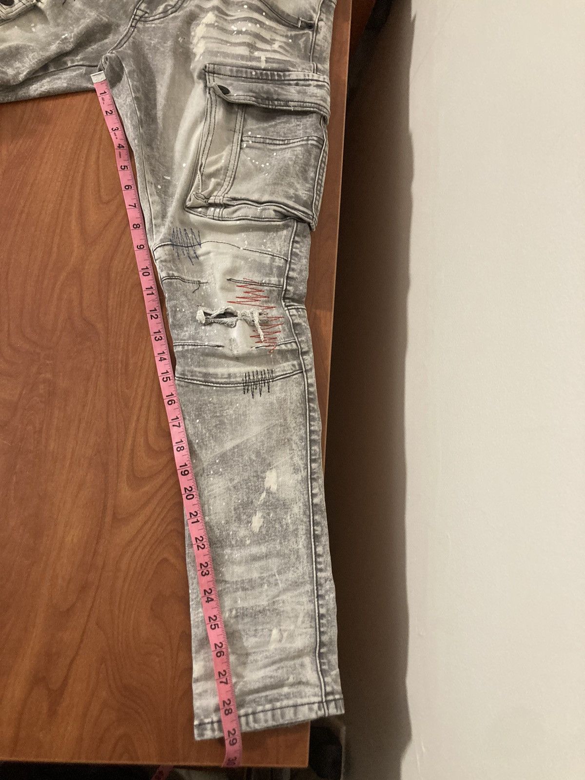 MNML Skinny Cargo Denim Size US 30 / EU 46 - 12 Thumbnail