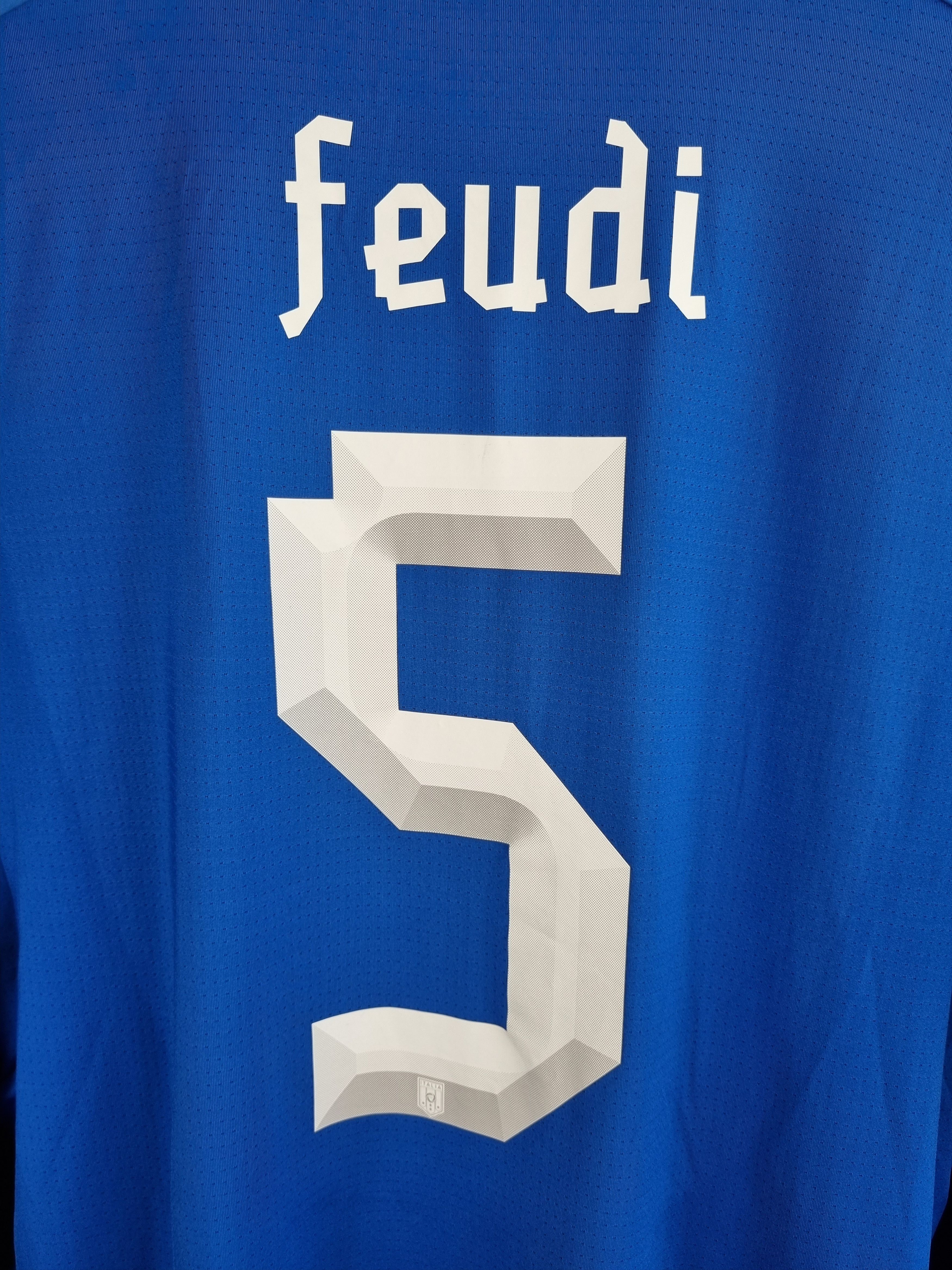 Vintage Rare Simone Feudi #5 Puma Italy Team Soccer Jersey Size US L / EU 52-54 / 3 - 8 Thumbnail