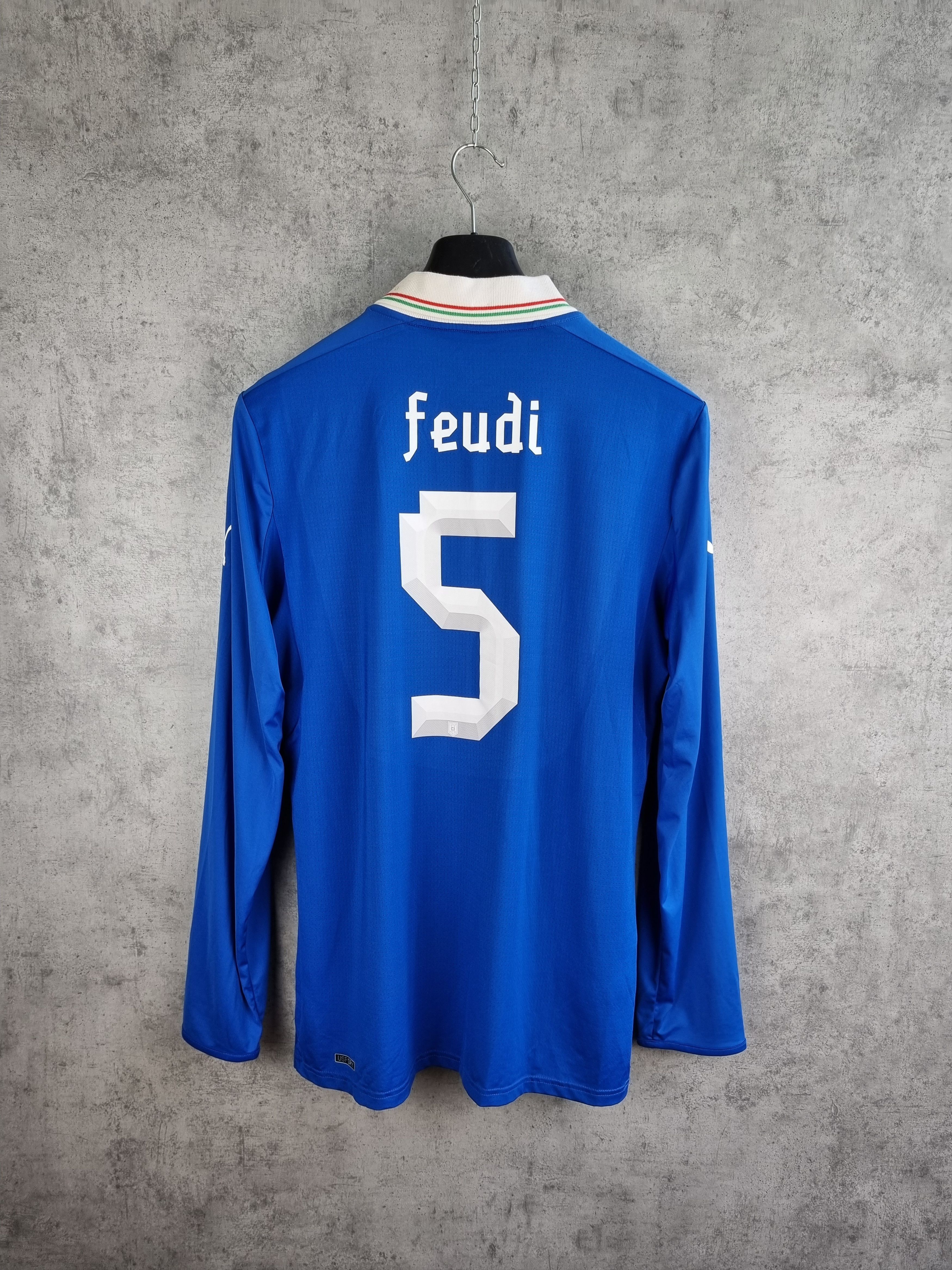 Vintage Rare Simone Feudi #5 Puma Italy Team Soccer Jersey Size US L / EU 52-54 / 3 - 7 Thumbnail