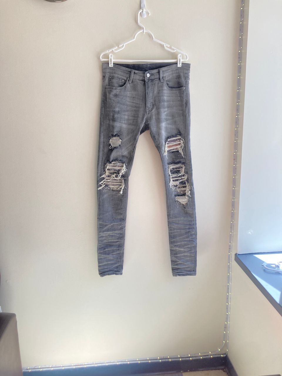 Biker Jeans Bandana Stacked Denim Grailed