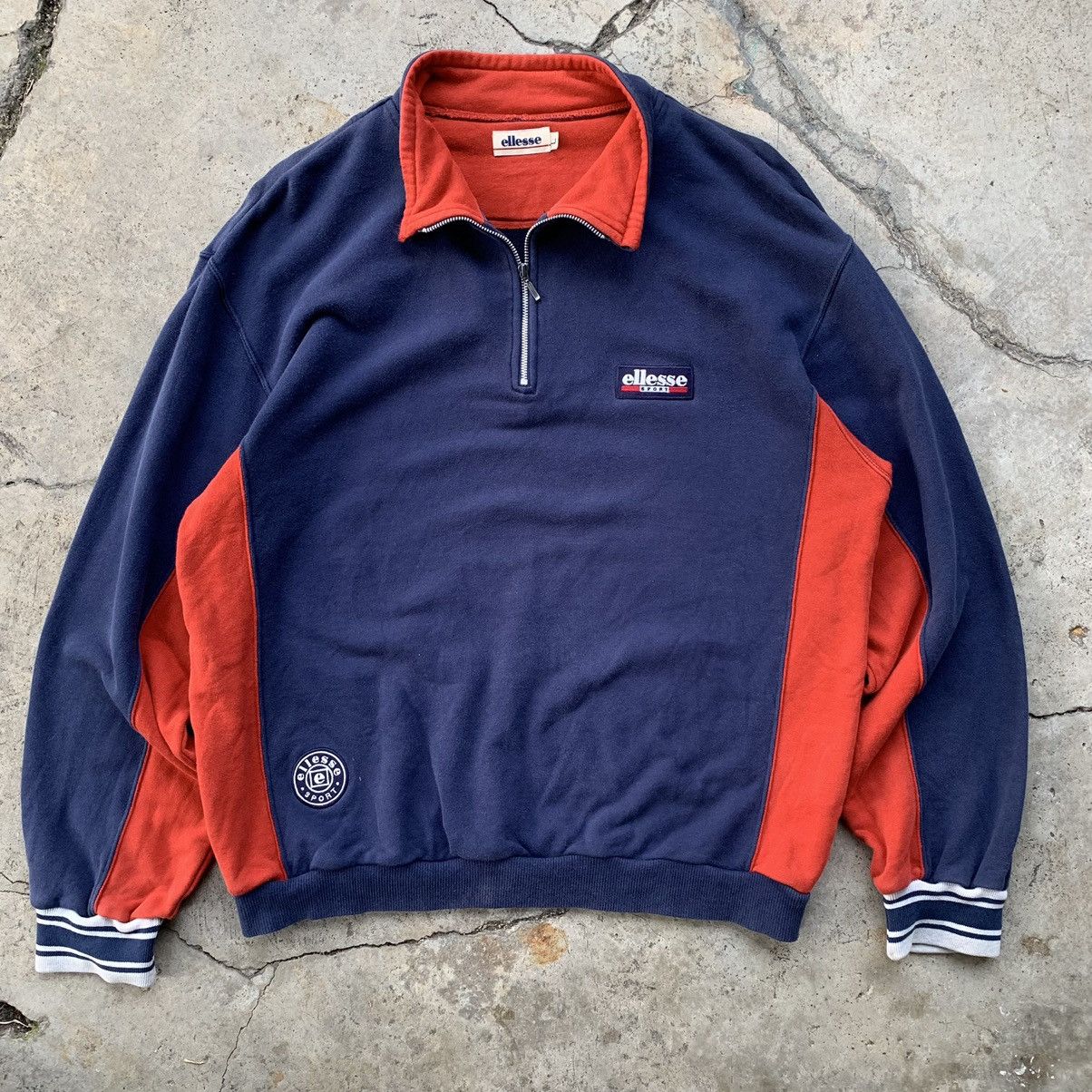 Ellesse Ellesse sport half zipper pullover sweatshirt Size US L / EU 52-54 / 3 - 11 Thumbnail