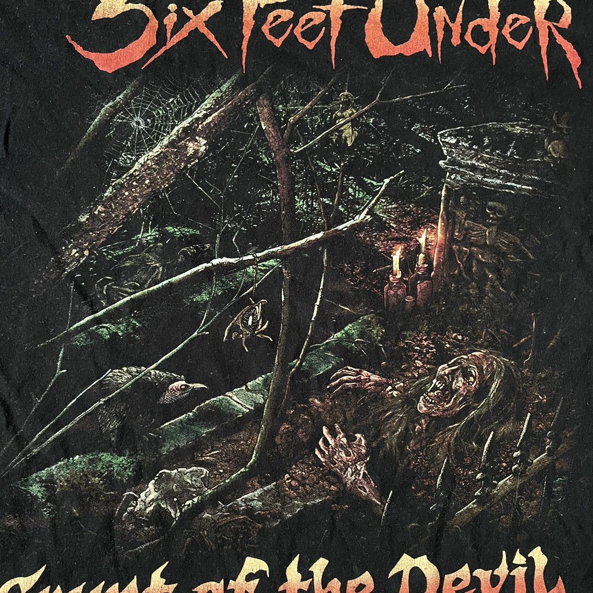 Vintage Vintage 90s Six Feet Under Graphic Tee Horror Punk Dark L Size US L / EU 52-54 / 3 - 6 Thumbnail
