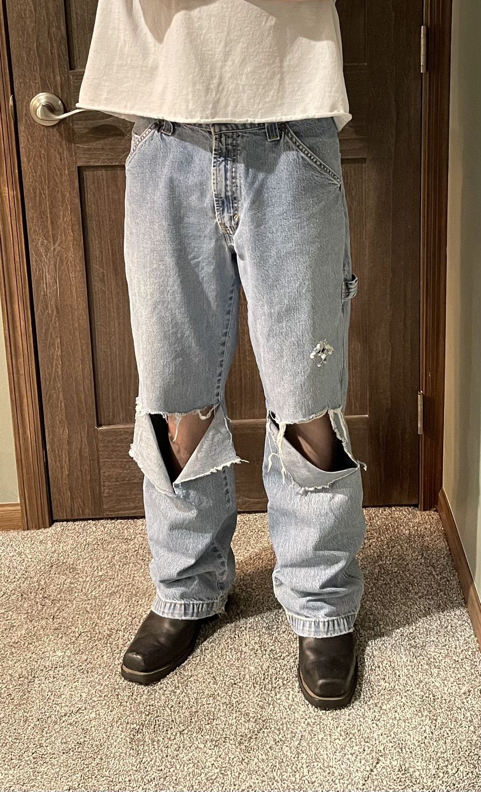 Baggy Vintage Carpenter Distressed Denim