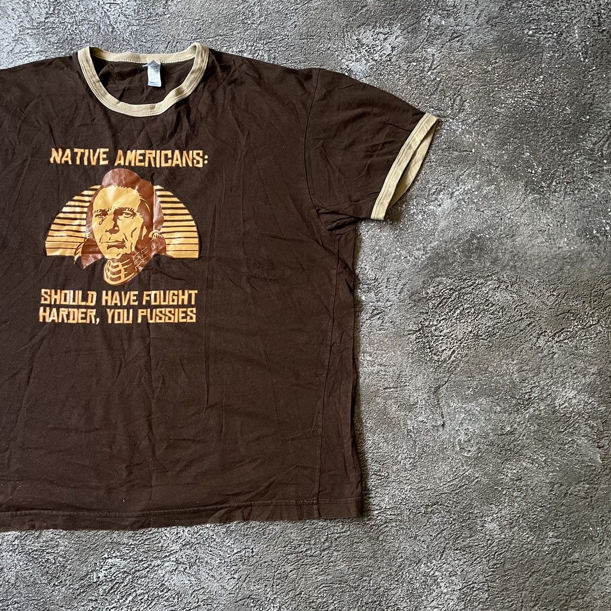 Vintage Vintage Y2K Faded Black Graphic Tee Native Americans Logo XL Size US XL / EU 56 / 4 - 3 Thumbnail