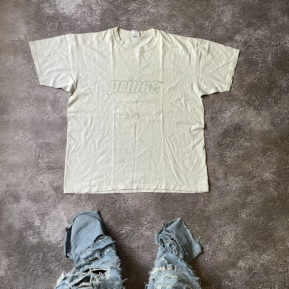 Vintage Vintage Y2K Sun Faded Graphic Logo Tee Cream Oversized XL Size US XL / EU 56 / 4 - 1 Thumbnail