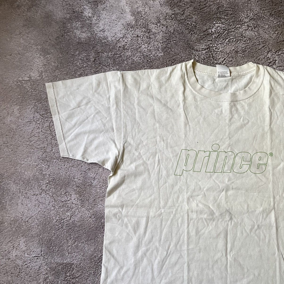 Vintage Vintage Y2K Sun Faded Graphic Logo Tee Cream Oversized XL Size US XL / EU 56 / 4 - 4 Thumbnail