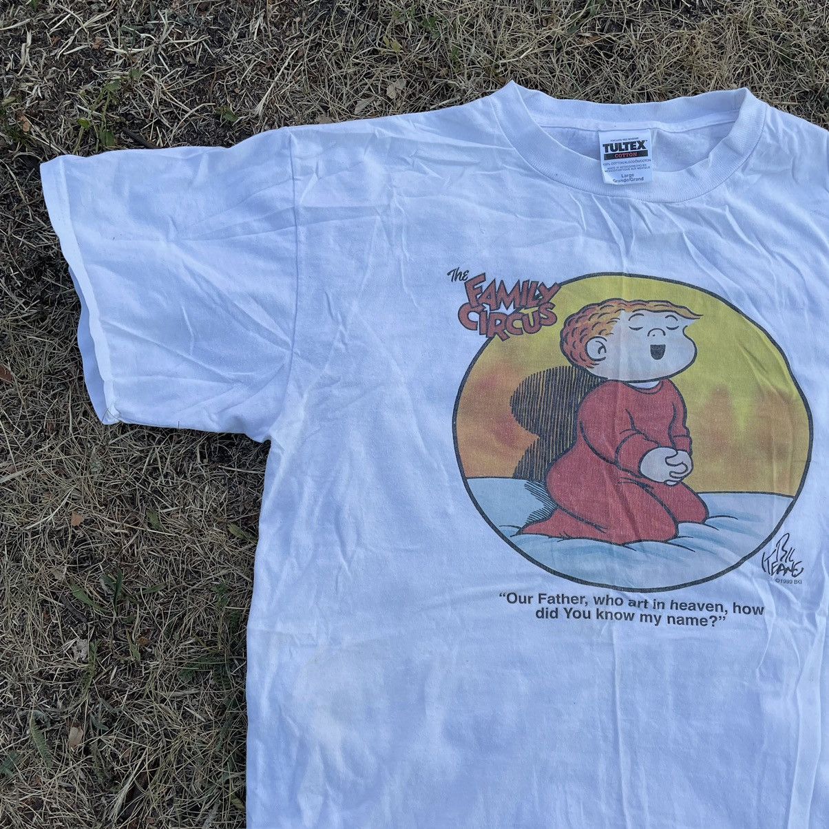 Vintage Vintage 90s Family Circus Sun Faded Graphic Tee Grunge M Size US M / EU 48-50 / 2 - 4 Thumbnail