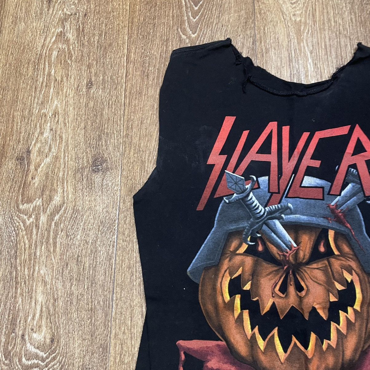 Vintage Vintage 90s Slayer Graphic Band Tee Sleeveless Grunge Boxy S Size US S / EU 44-46 / 1 - 3 Thumbnail